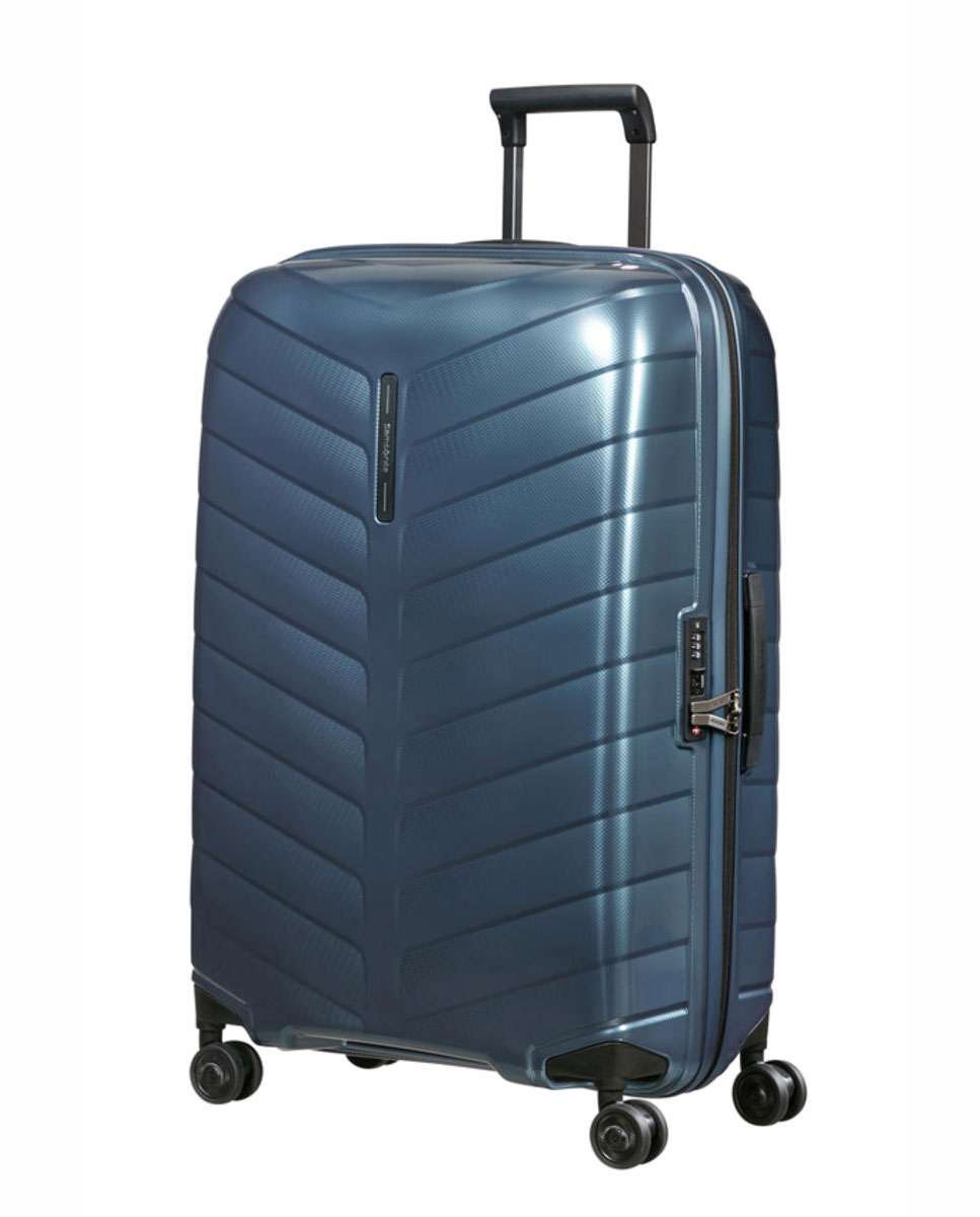Mala de viagem grande Attrix 75cm 4 rodas azul 97L Azul-1