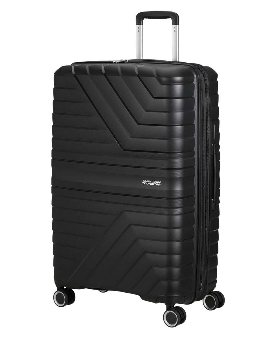 Mala de Viagem Grande Flytwist 78cm 4 Rodas Expansível Preto 101L Preto-1