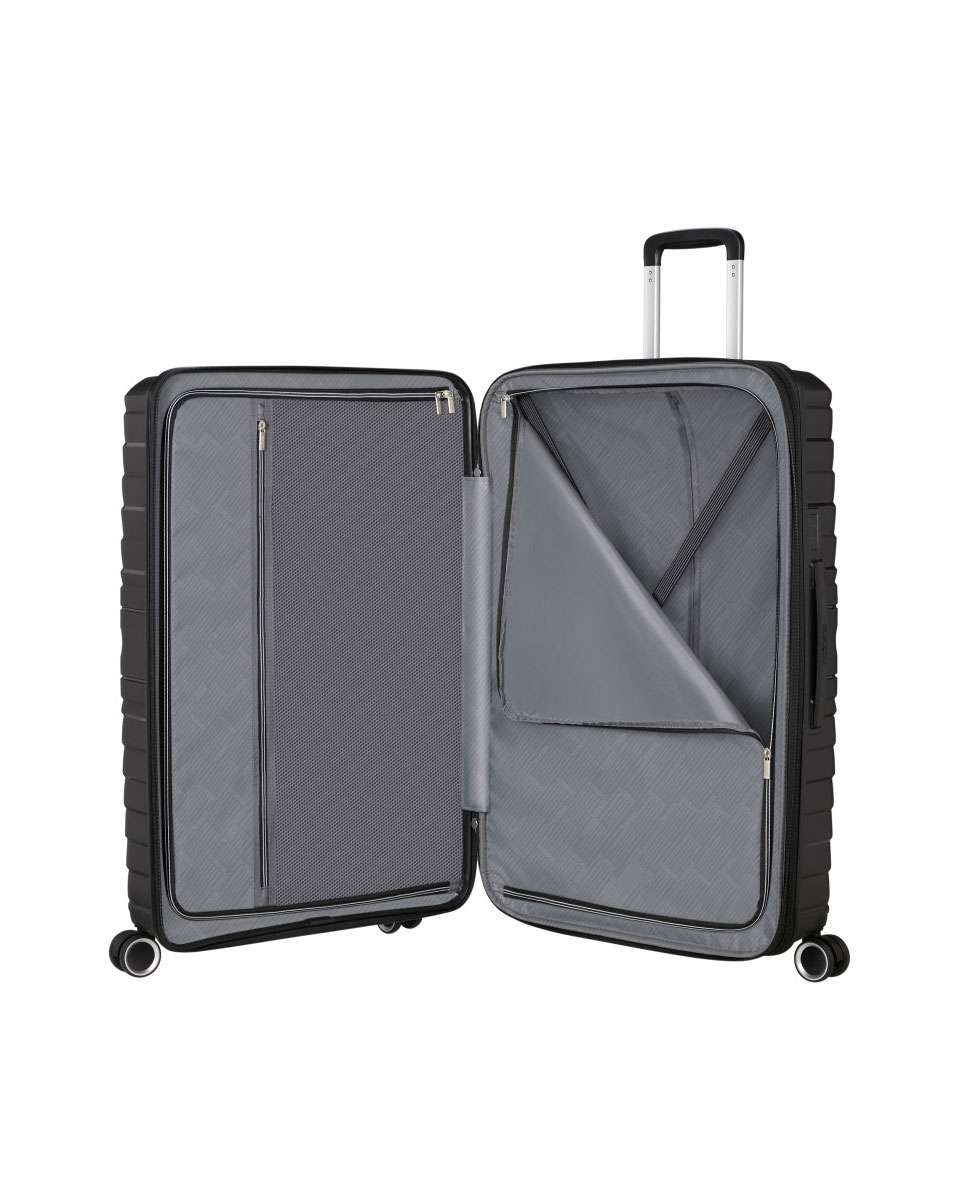 Mala de Viagem Grande Flytwist 78cm 4 Rodas Expansível Preto 101L Preto-2