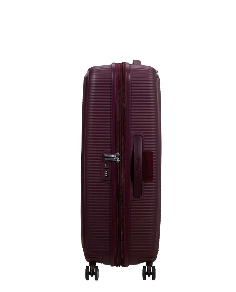 Mala de Viagem Grande Soundbox 77cm 4 Rodas Expansível Vermelho Cereja 97L Vermelho-3