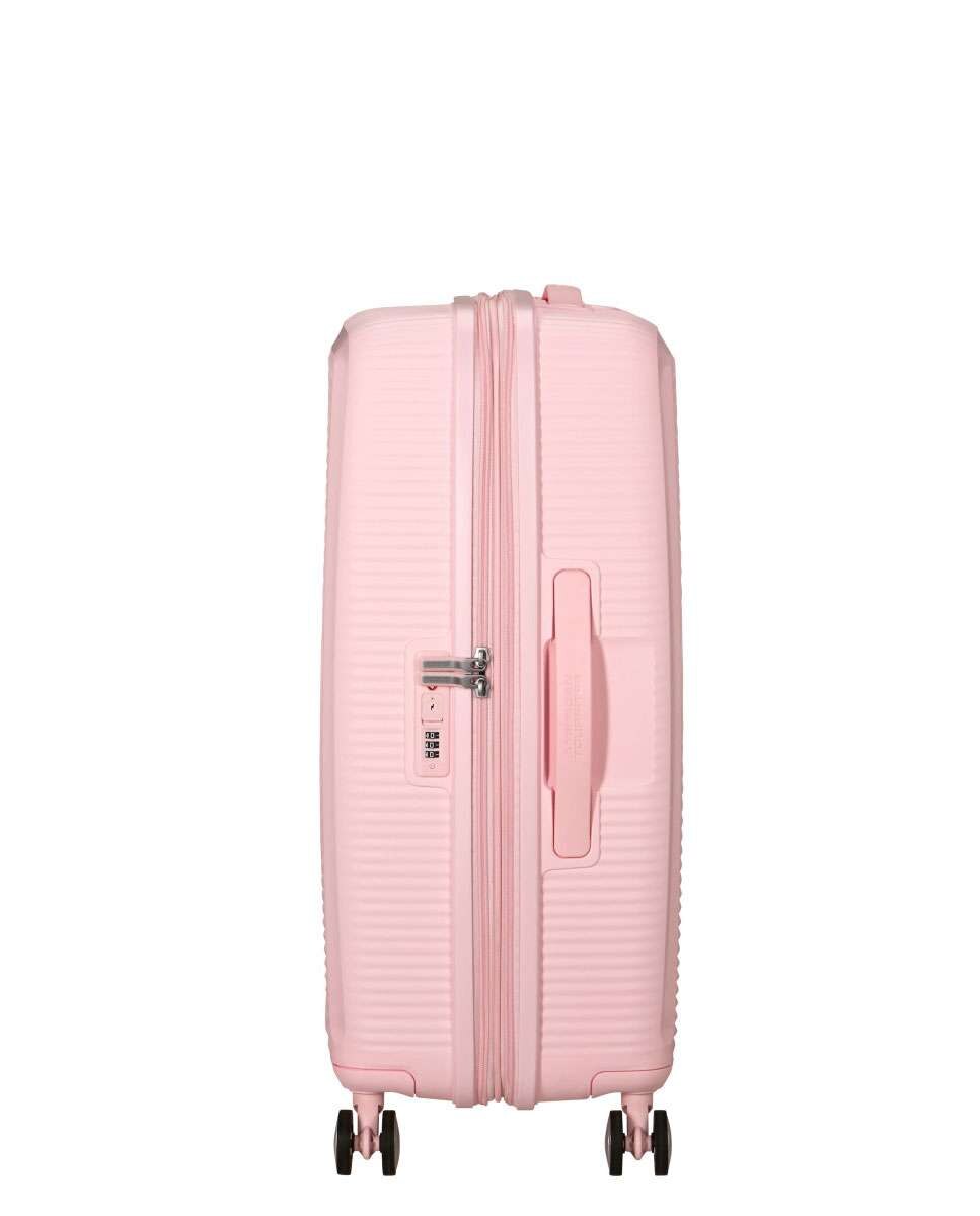 Mala de Viagem Média Soundbox 67cm 4 Rodas Expansível Rosa 71.5L Rosa-3