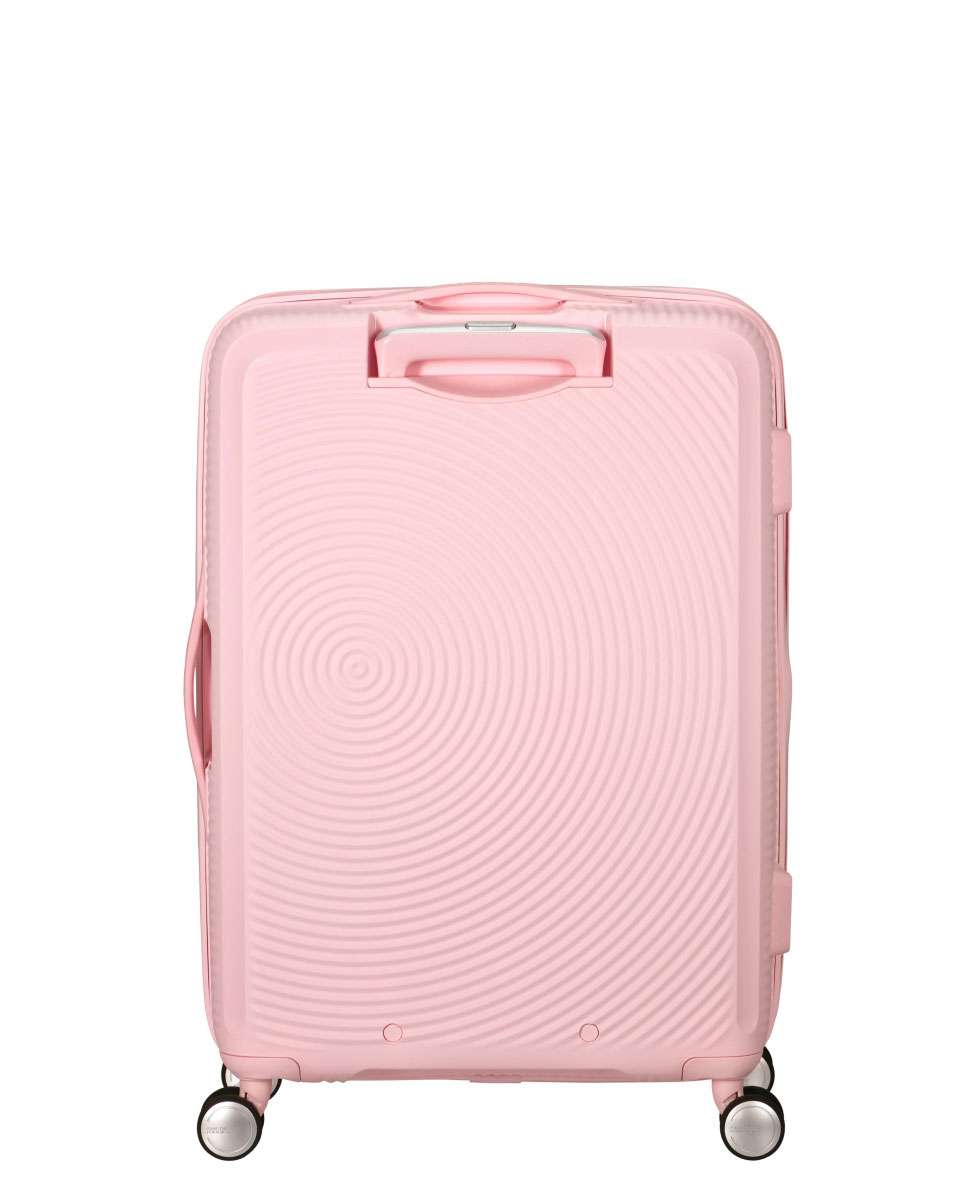 Mala de Viagem Média Soundbox 67cm 4 Rodas Expansível Rosa 71.5L Rosa-4
