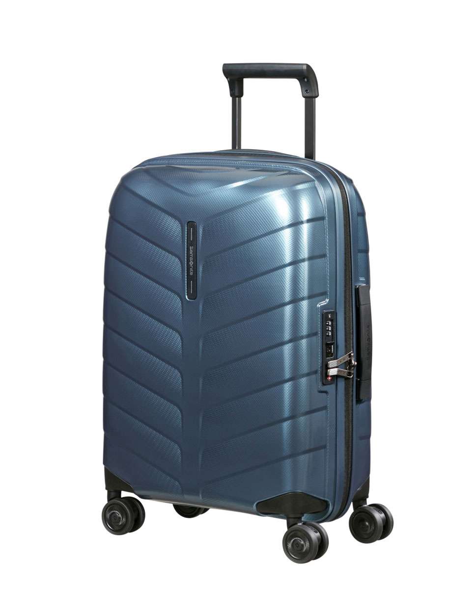 Mala de cabine Attrix 55cm 4 rodas expansível azul 38L Azul-1