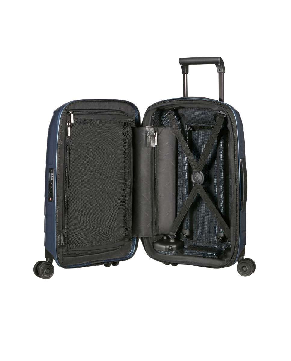 Mala de cabine Attrix 55cm 4 rodas expansível azul 38L Azul-2