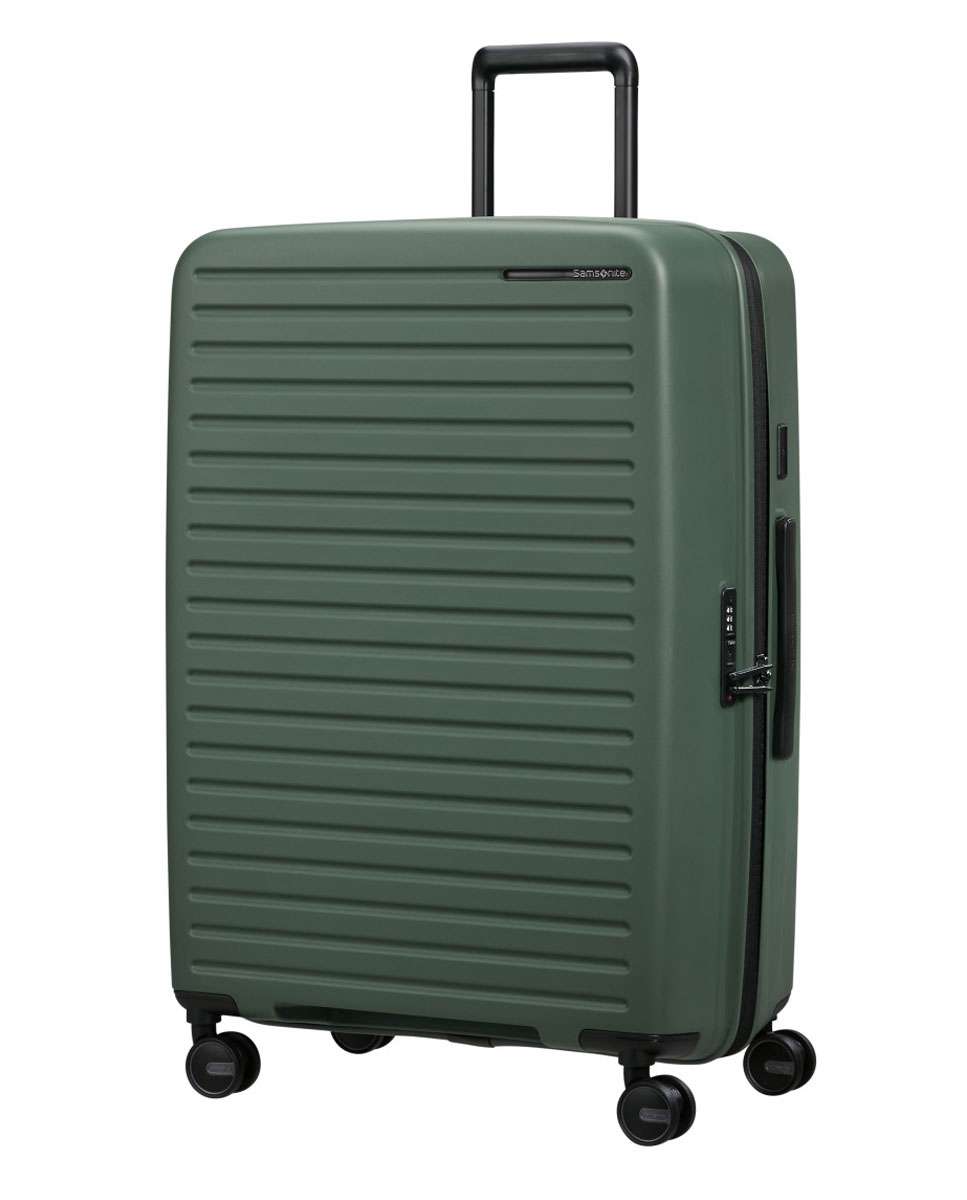 Mala de viagem grande Restackd 75cm 4 rodas expansível verde 99L Verde-1