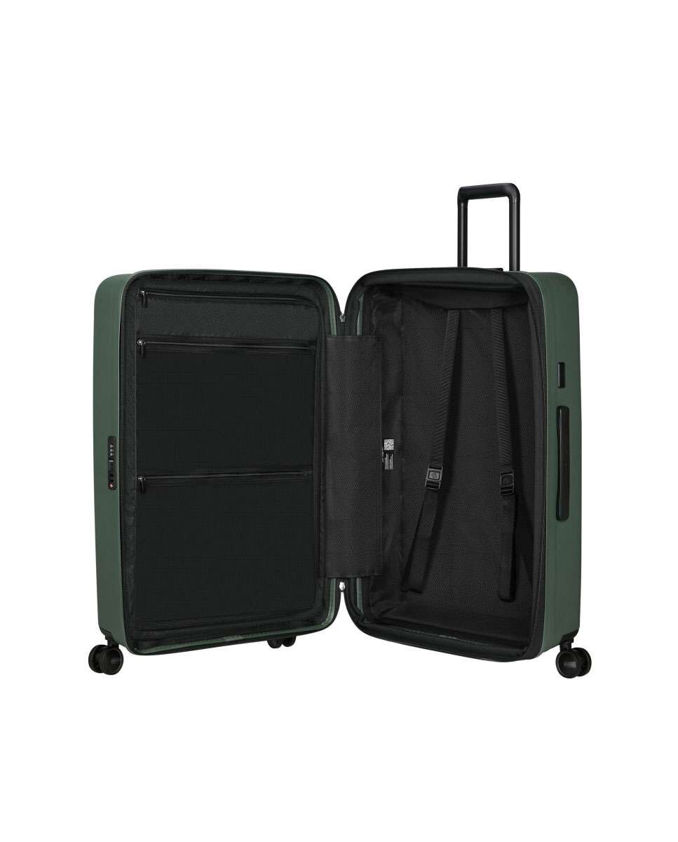 Mala de viagem grande Restackd 75cm 4 rodas expansível verde 99L Verde-2