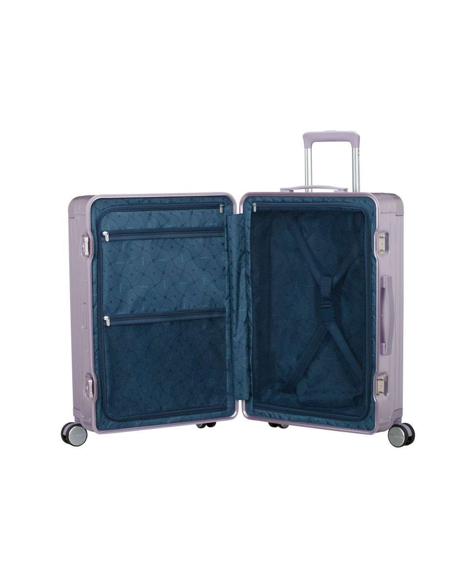 Mala de Viagem Média Soundbox Alu 68cm 4 Rodas Lilás 73L Lilás-2