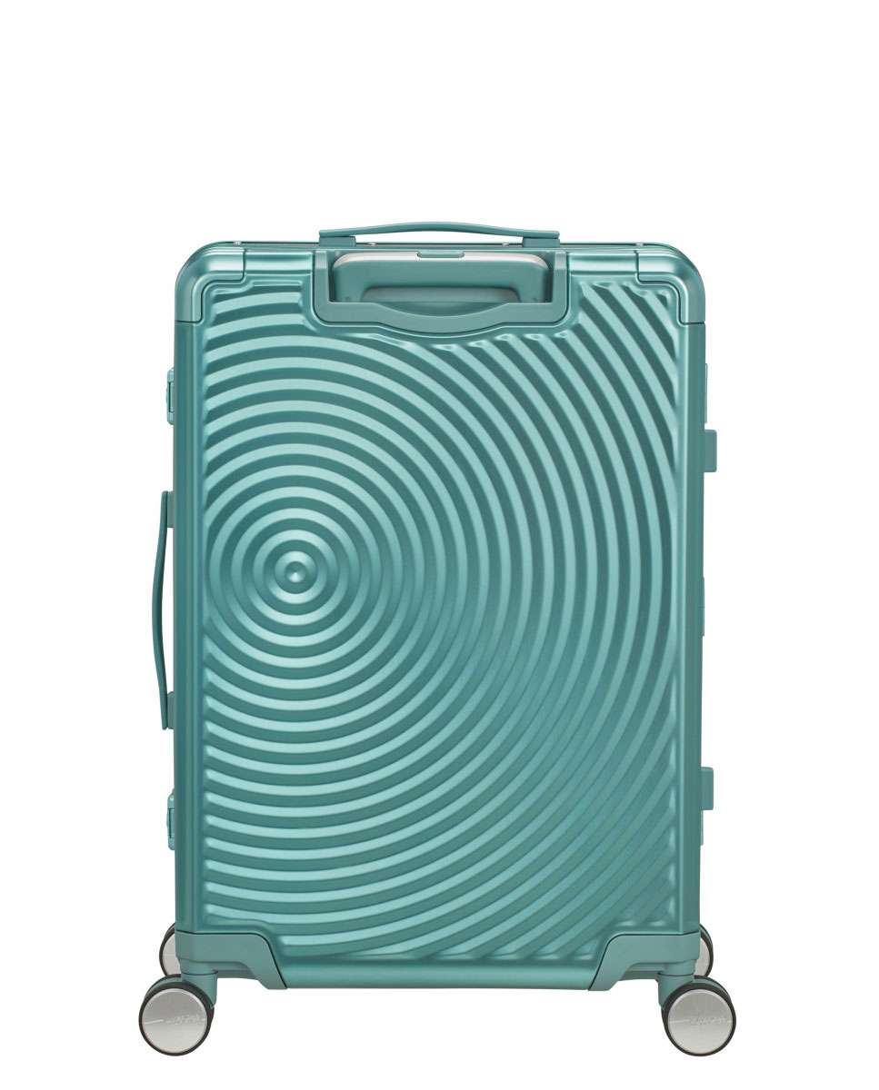 Mala de Viagem Média Soundbox Alu 68cm 4 Rodas Azul Turquesa73L Azul-4