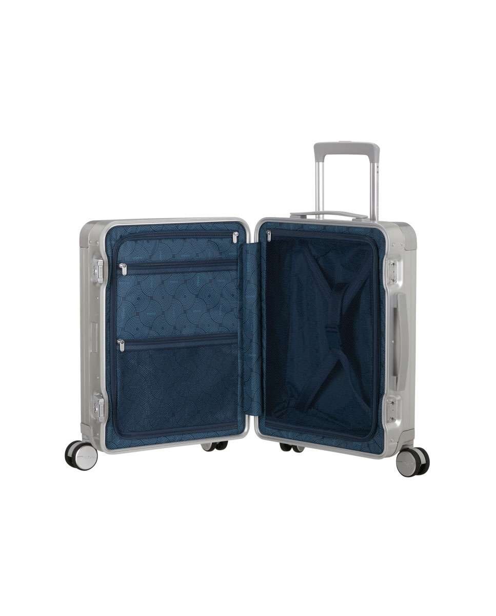 Mala de Cabine Soundbox Alu 55cm 4 Rodas Prata 39L Cinzento-2