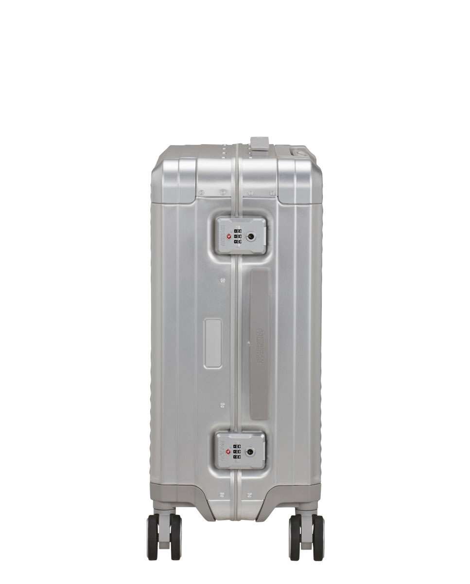Mala de Cabine Soundbox Alu 55cm 4 Rodas Prata 39L Cinzento-3