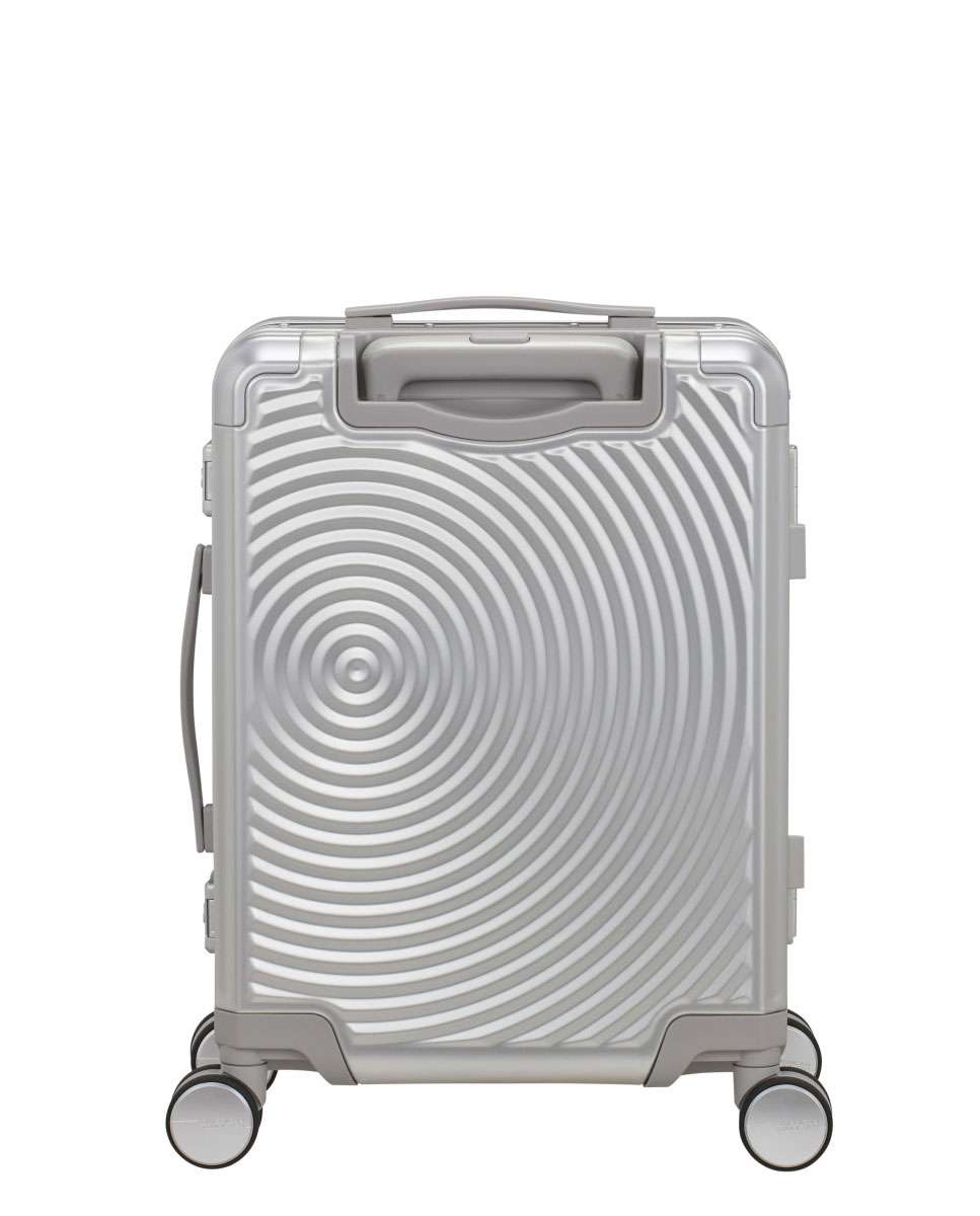 Mala de Cabine Soundbox Alu 55cm 4 Rodas Prata 39L Cinzento-4