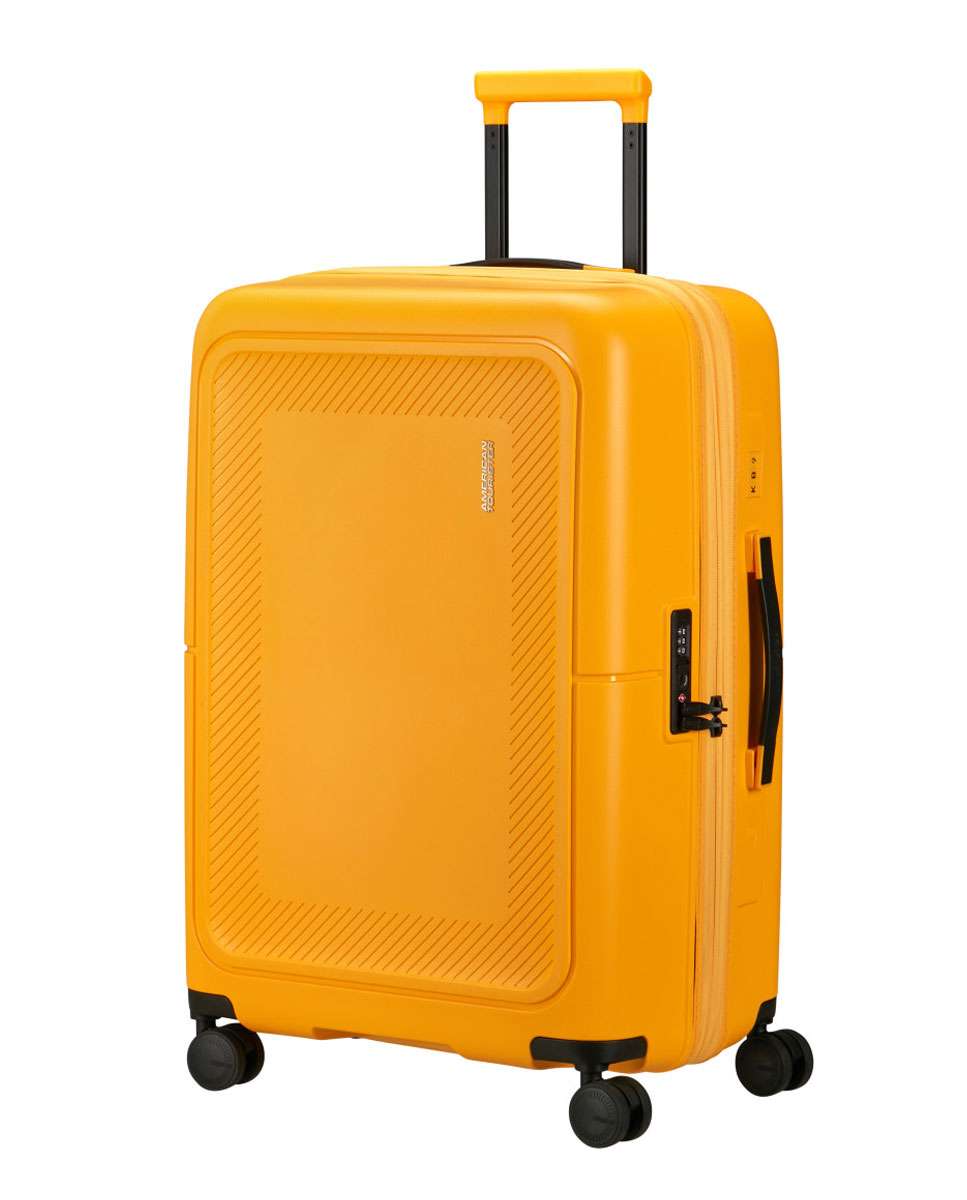 Imagem 0 de Mala de viagem média Dashpop 67cm com 4 rodas expansível amarelo 76L