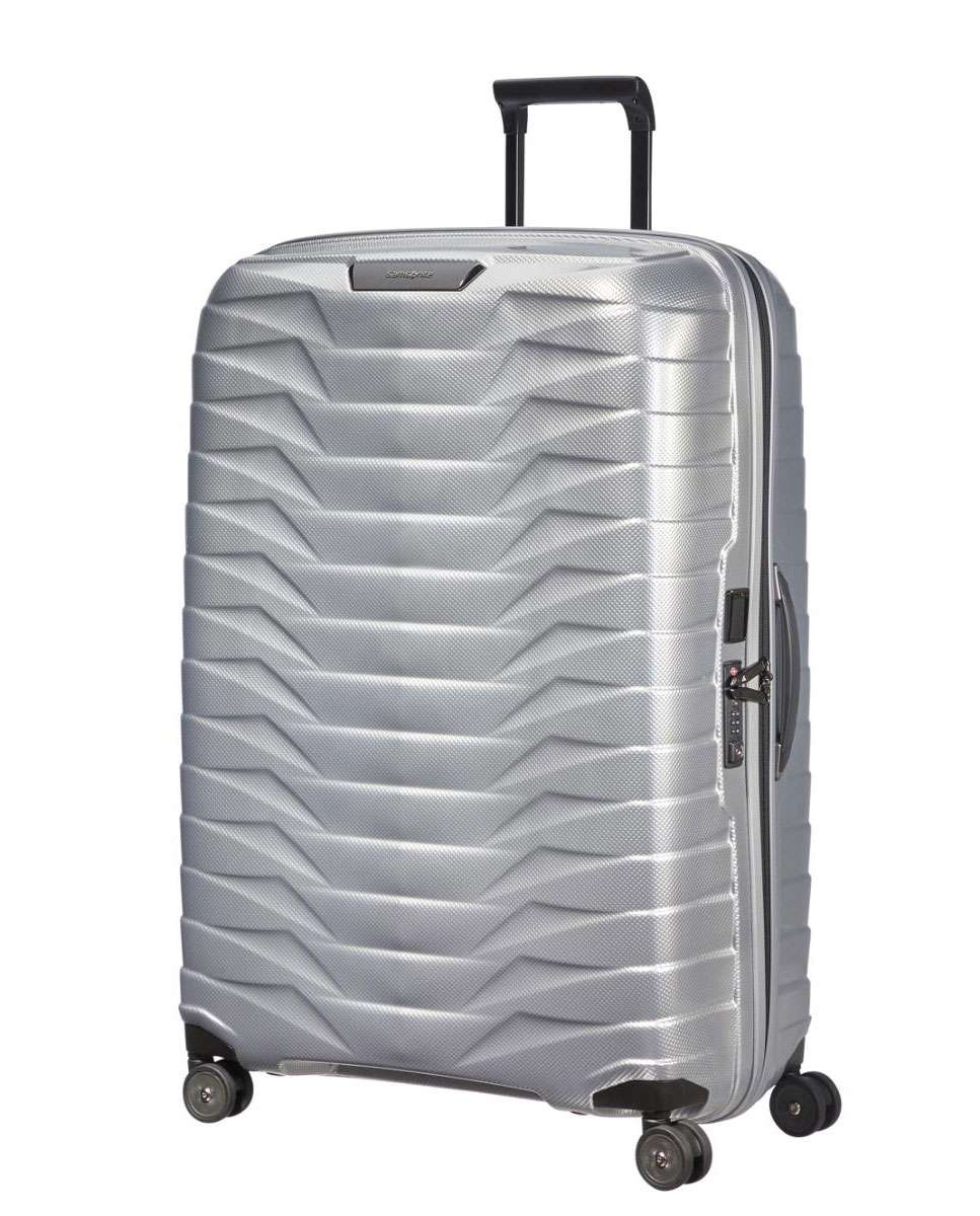 Mala de viagem extagrande Proxis 81cm 4 rodas prateada 125L Cinzento-1