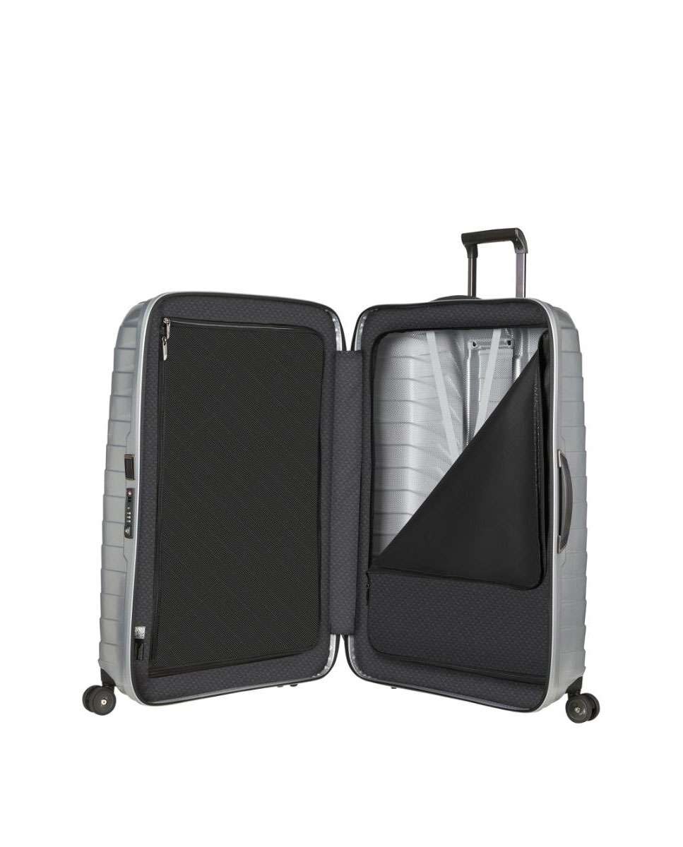Mala de viagem extagrande Proxis 81cm 4 rodas prateada 125L Cinzento-2