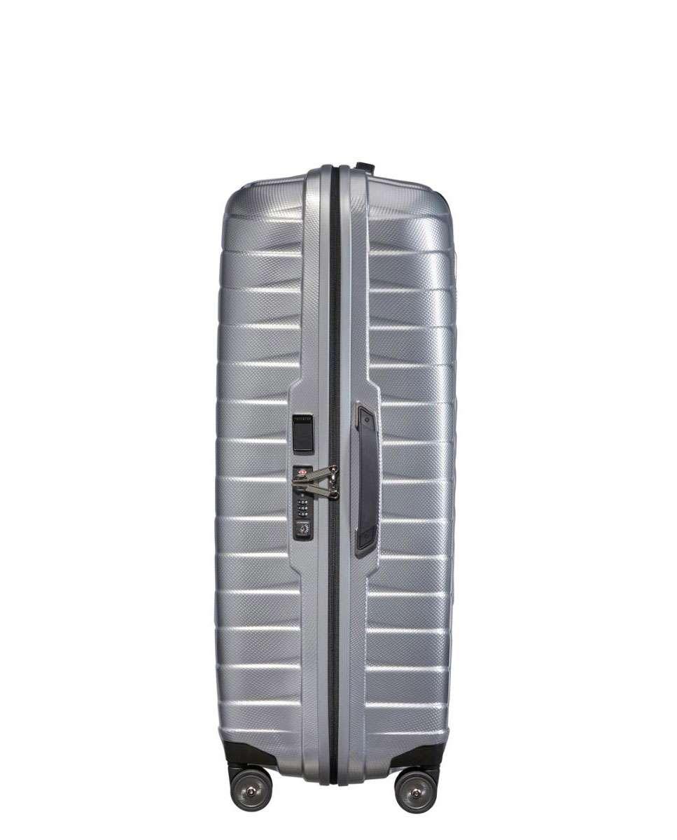 Mala de viagem extagrande Proxis 81cm 4 rodas prateada 125L Cinzento-3