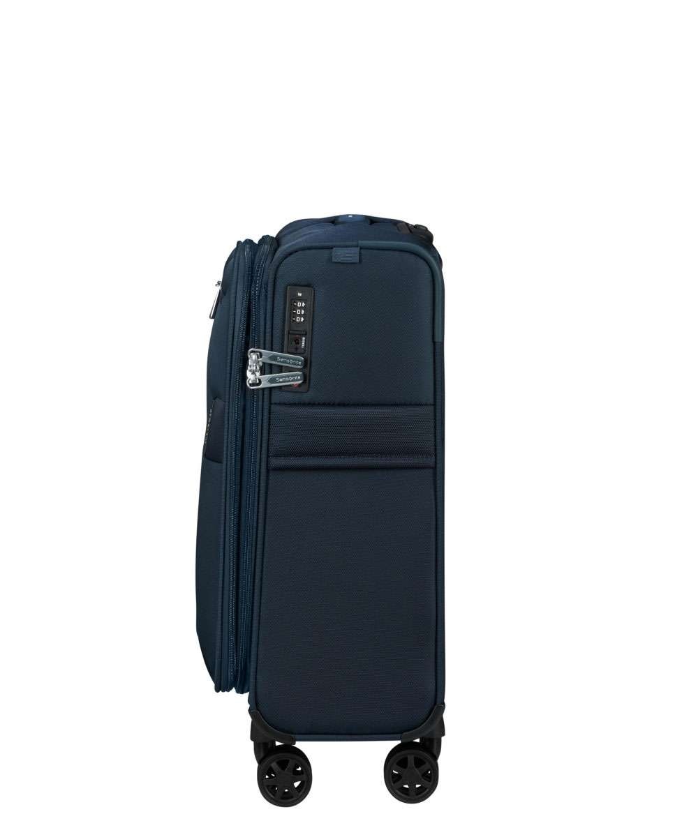 Mala de cabine Urbify 55cm 4 rodas expansível azul marinho 39L Azul-3