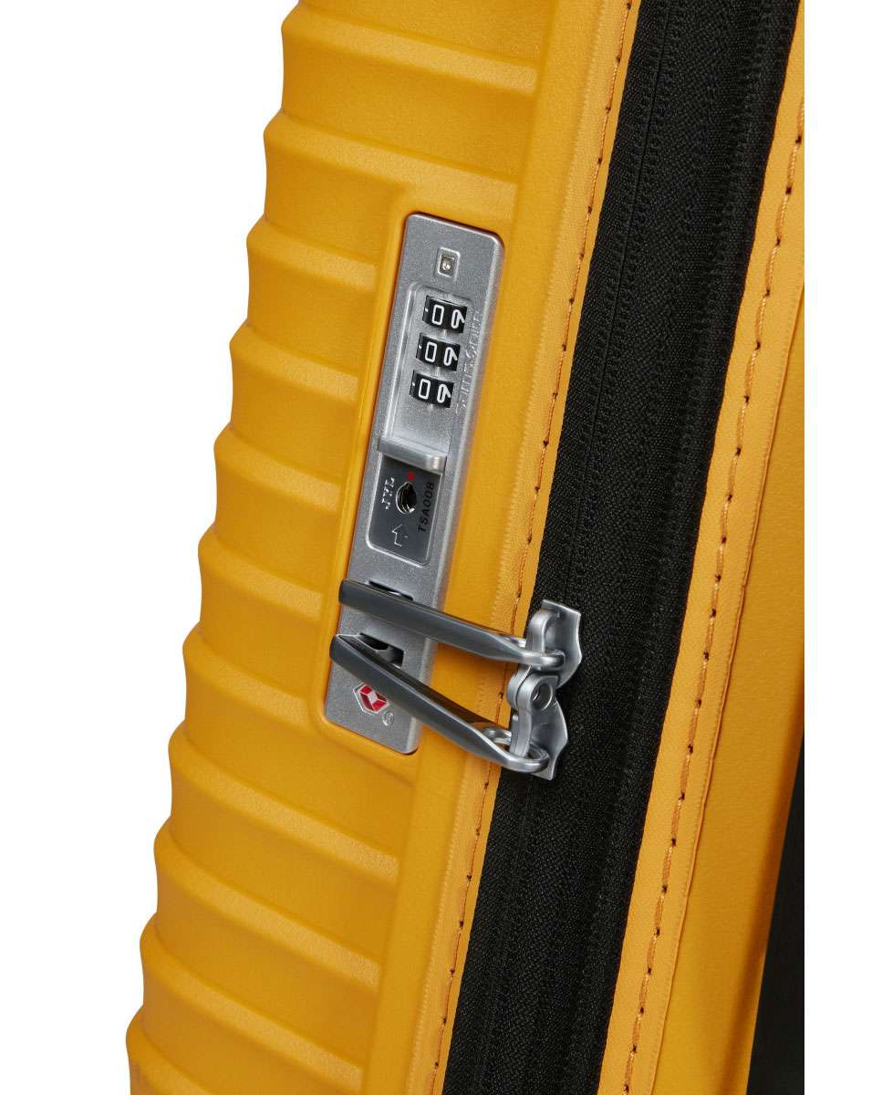 Mala de viagem média Upscape 68cm 4 rodas expansível amarelo 75L Amarelo-3