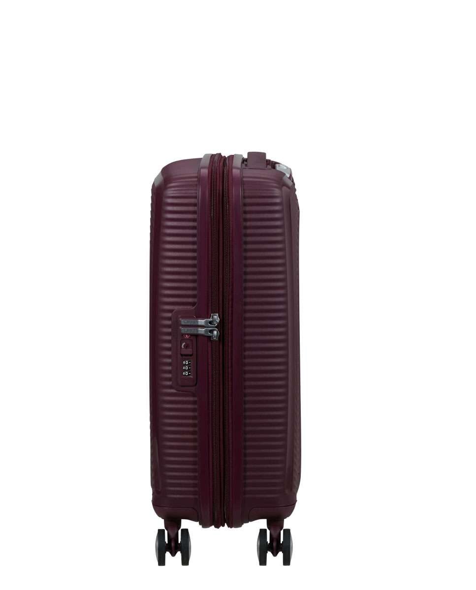 Mala de Cabine Soundbox 55cm 4 Rodas Expansível Vermelho Cereja 35.5L Vermelho-3