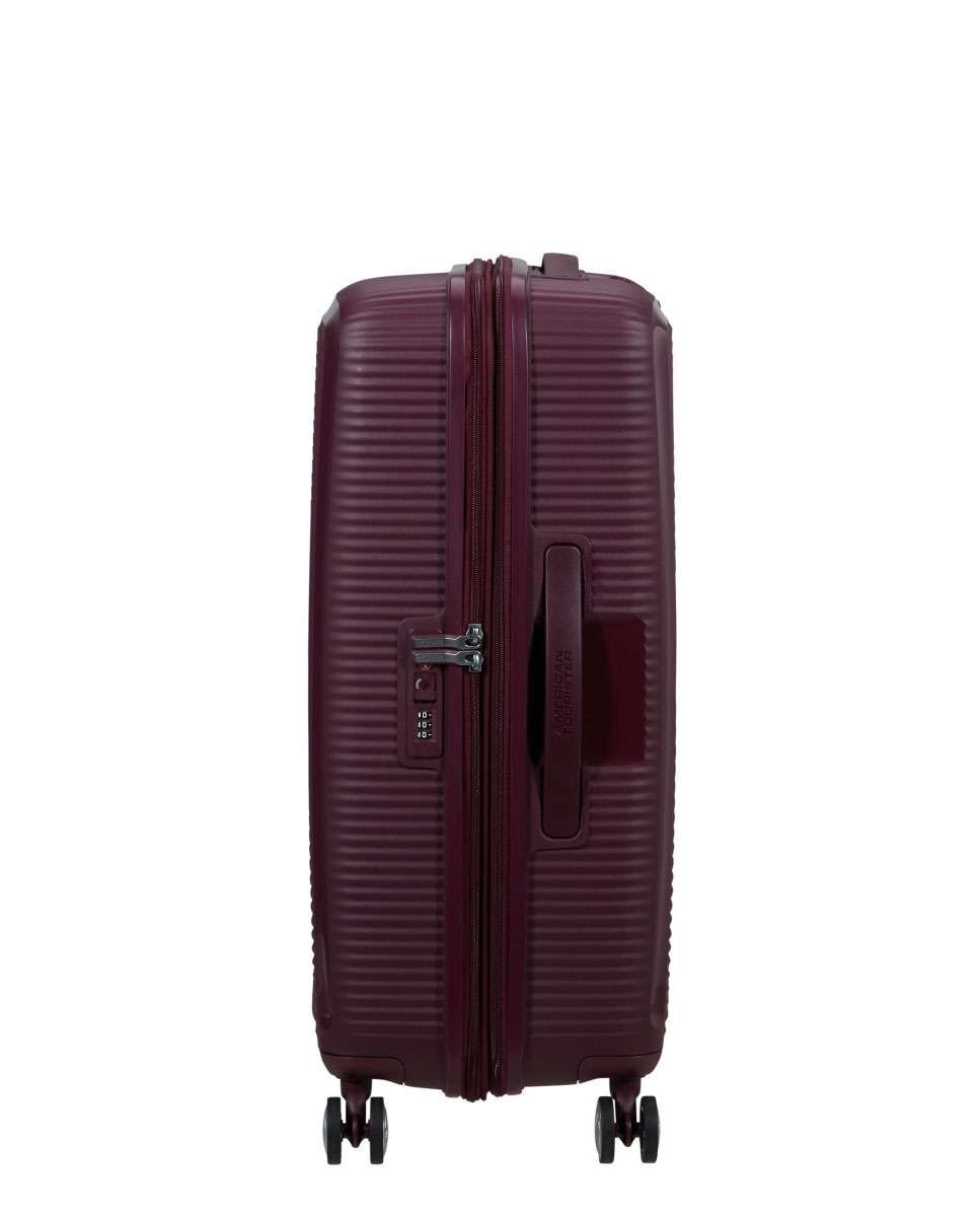 Mala de Viagem Média Soundbox 67cm 4 Rodas Expansível Vermelho Cereja 71.5L Vermelho-3