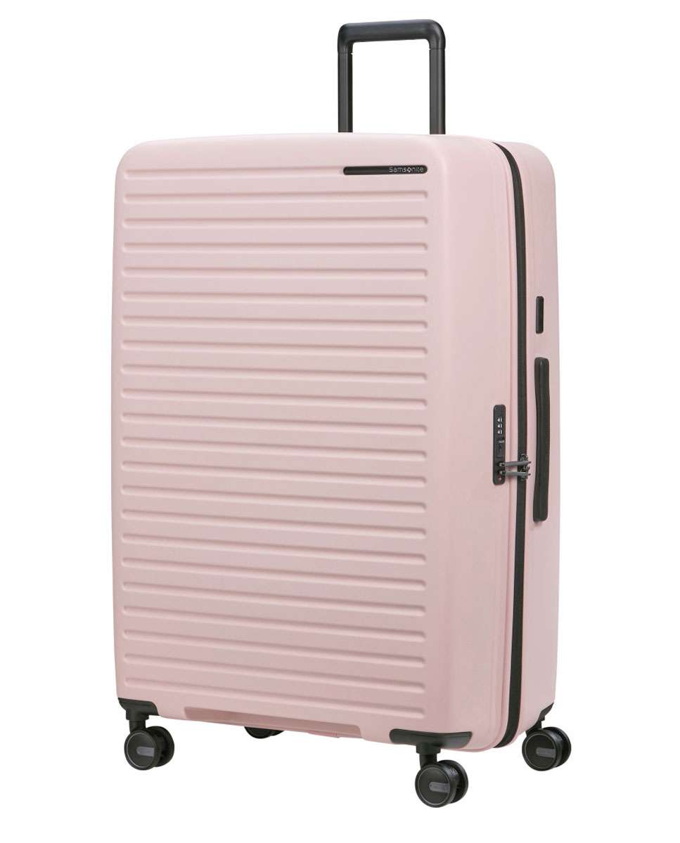 Mala de viagem extragrande Restackd 81cm 4 rodas expansível rosa 126L Lavanda-1
