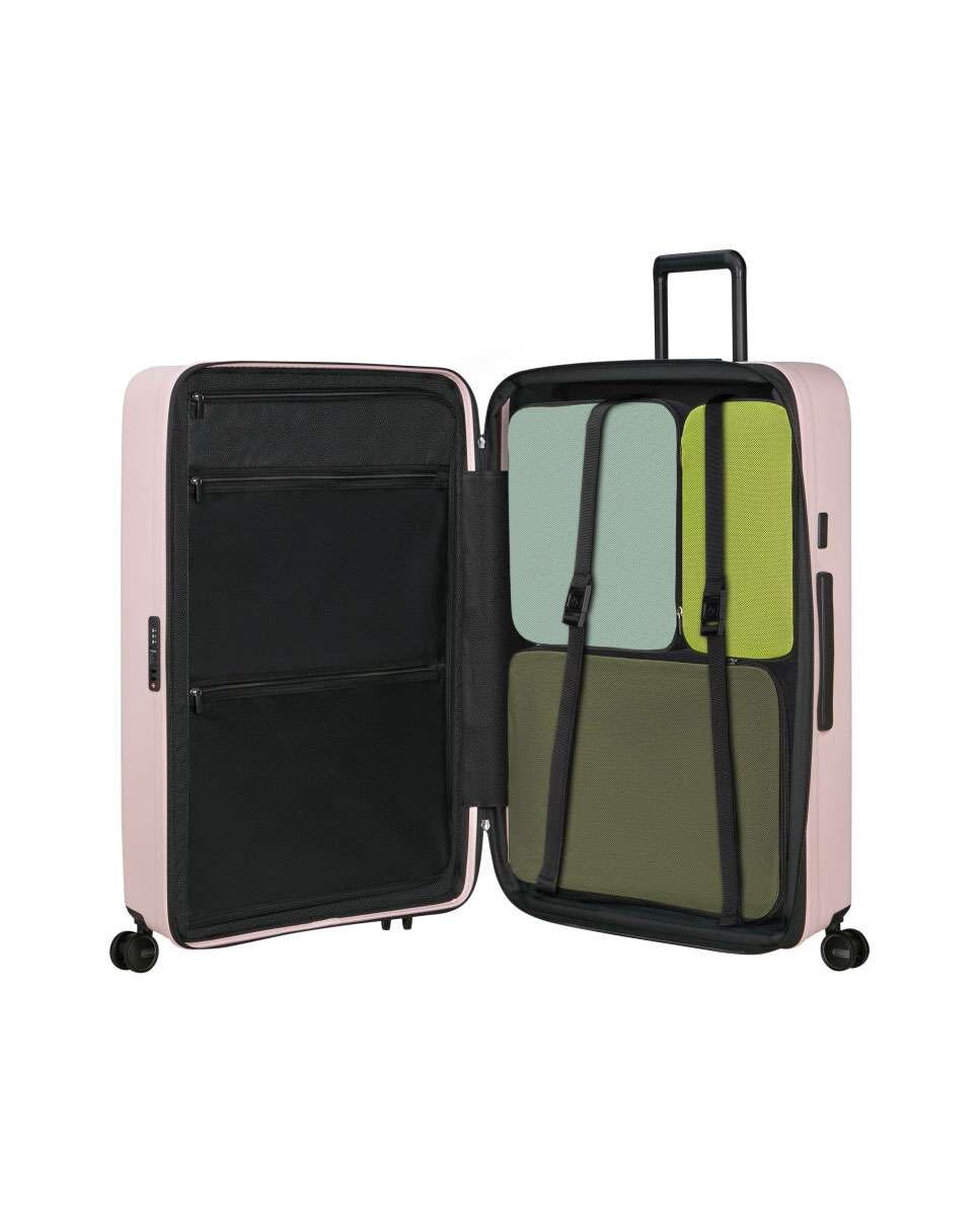 Mala de viagem extragrande Restackd 81cm 4 rodas expansível rosa 126L Lavanda-2