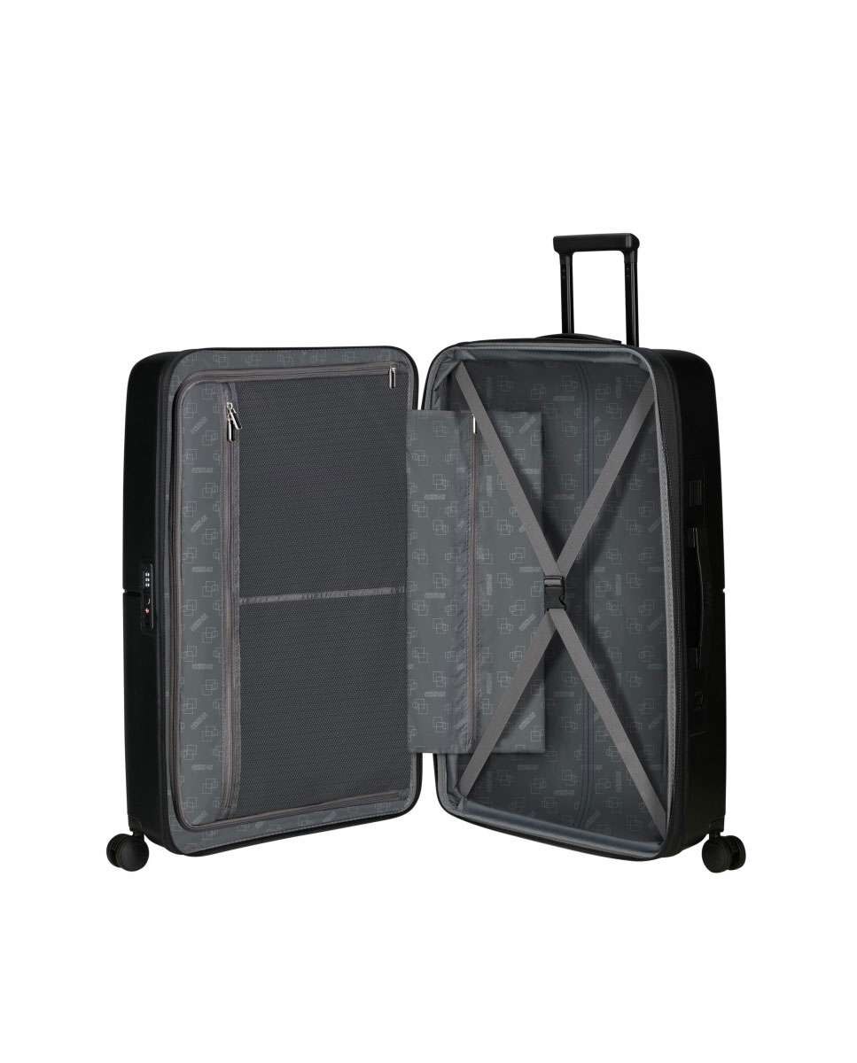 Mala de viagem grande Dashpop 77cm com 4 rodas expansível preto 104L Preto-2