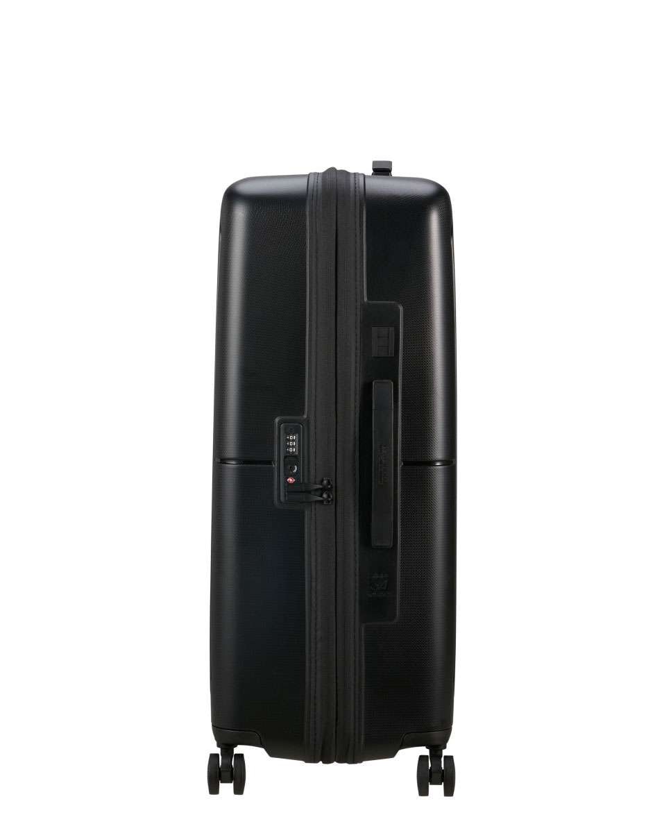 Mala de viagem grande Dashpop 77cm com 4 rodas expansível preto 104L Preto-3