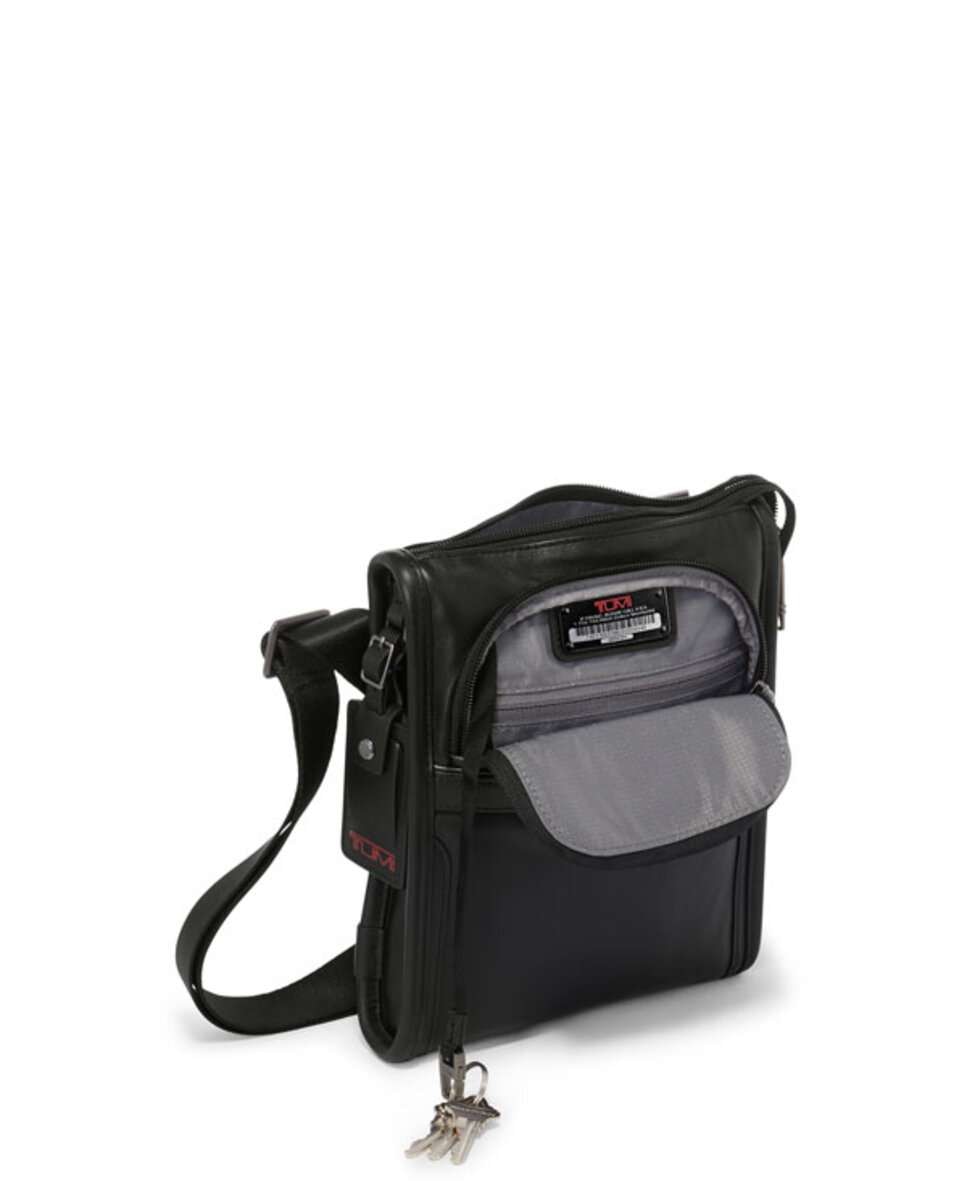Bolsa de Tiracolo em Pele Alpha preto Preto-2