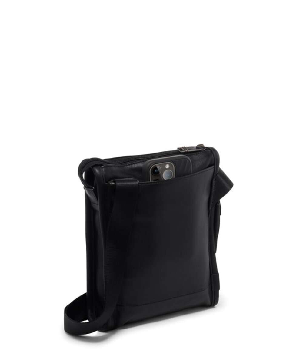 Bolsa de Tiracolo em Pele Alpha preto Preto-3