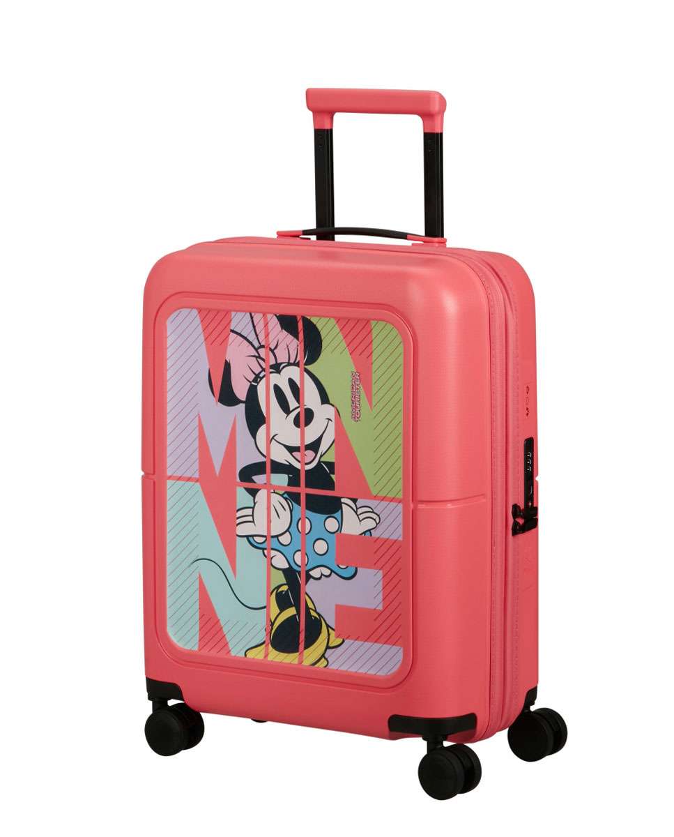 Mala de cabine Dashpop Disney 55cm com 4 rodas 	expansível minnie pop letras 41L Coral-1