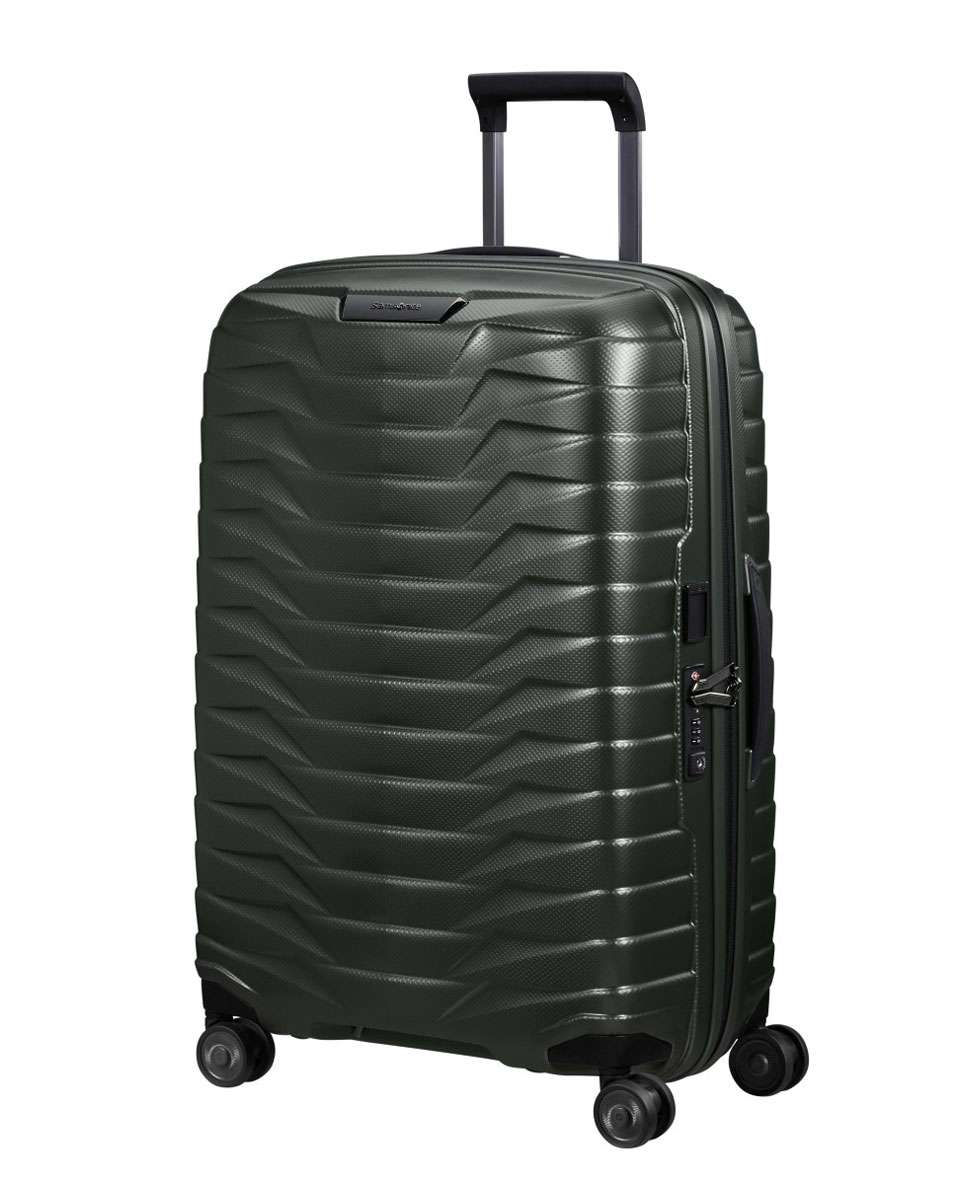 Mala de viagem média Proxis 69cm 4 rodas verde mate 75L Verde-1