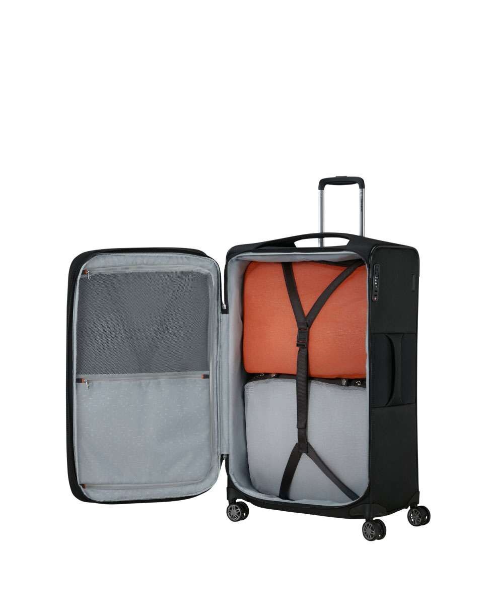 Mala de Viagem Grande Re-Lite 78cm 4 Rodas Expansível Preto 115L Preto-2