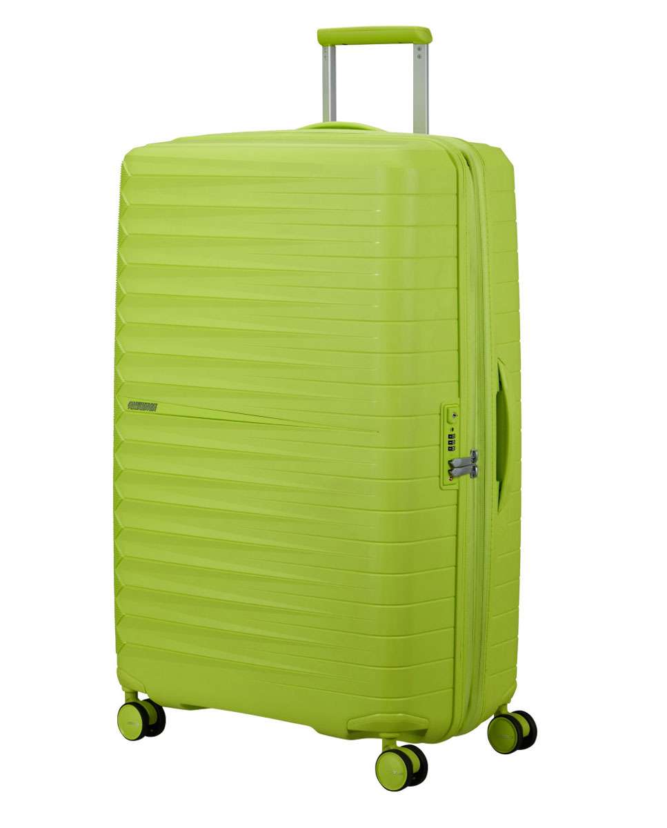 Mala de Viagem Grande Fastforward 78cm 4 Rodas Expansível Lima 108L Verde-1