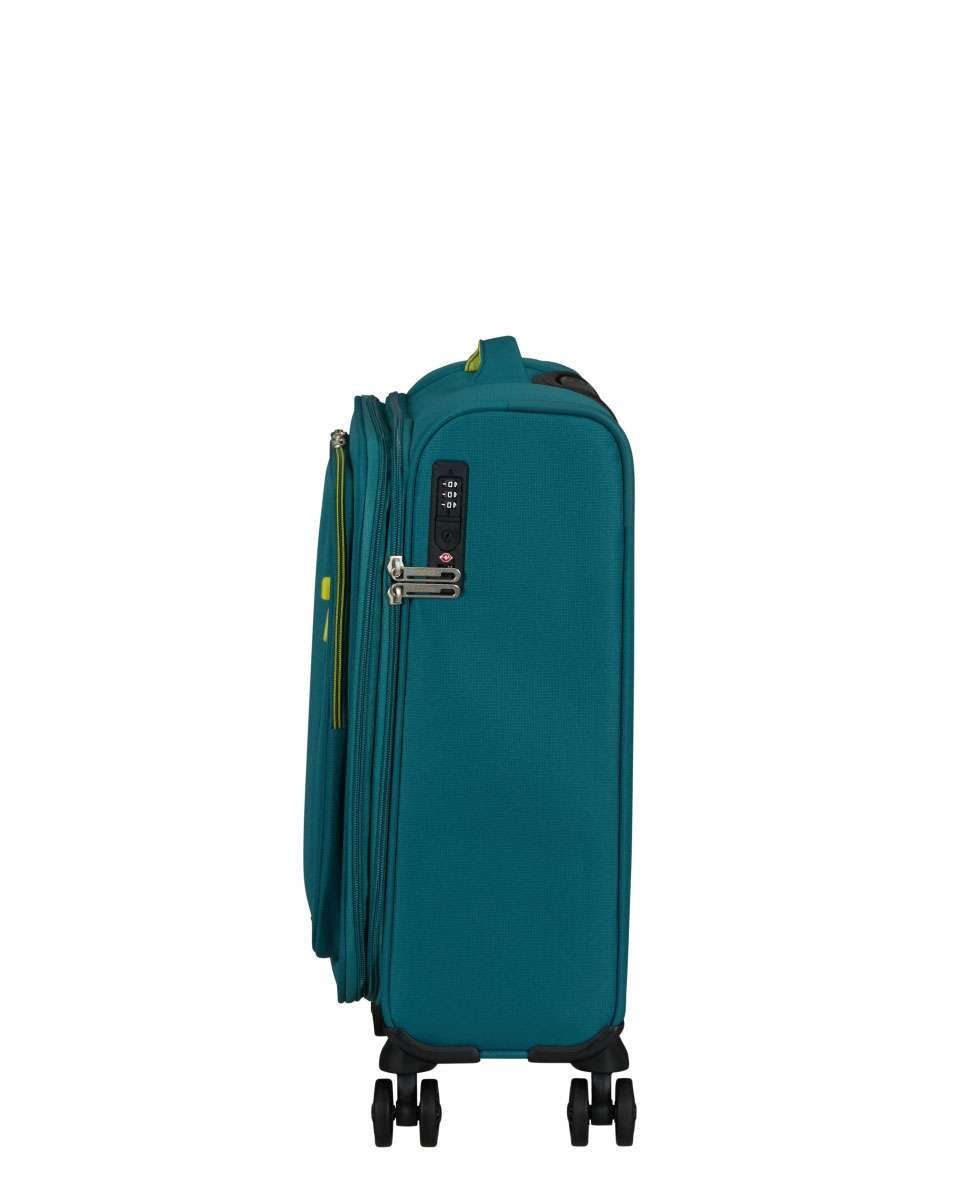 Mala de Cabine Cloudrider 55cm 4 Rodas Expansível  Azul Esverdeado 38.5L Azul-2
