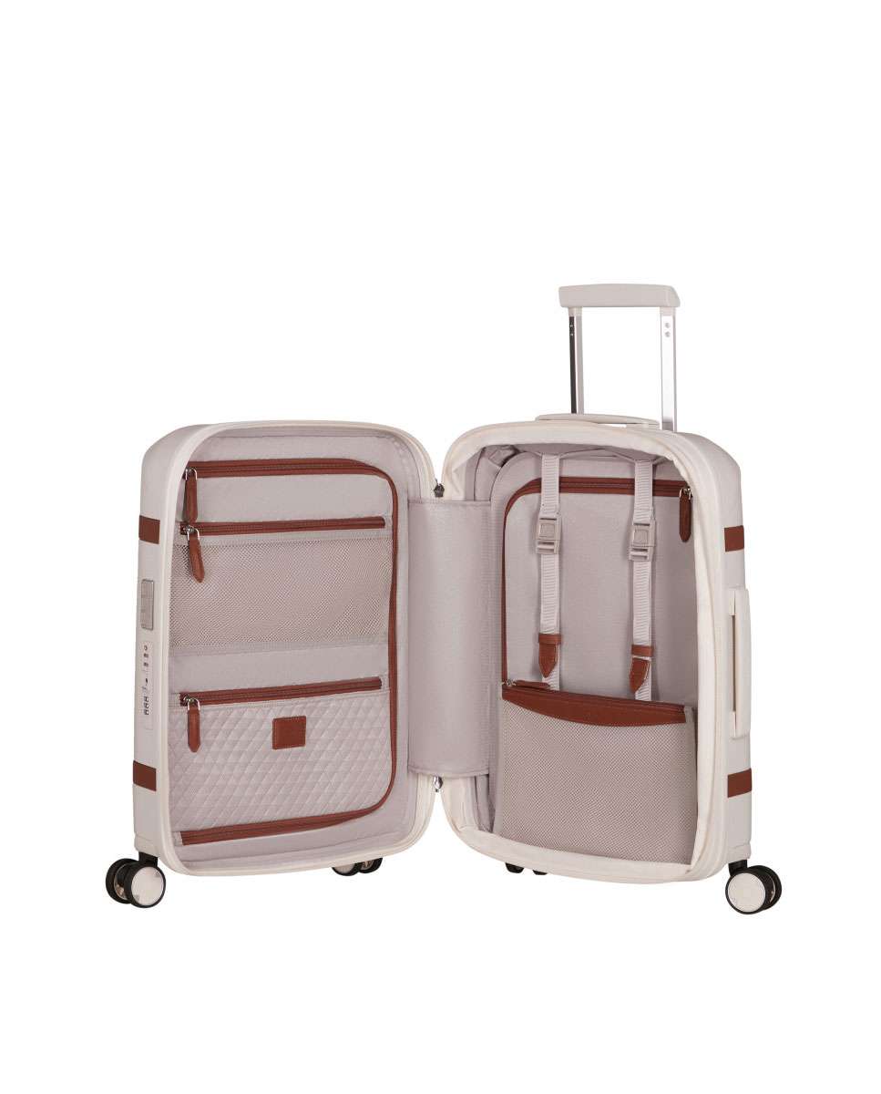 Mala De Cabine Image 55Cm 4 Rodas Expansível Marfim 38L Bege-2