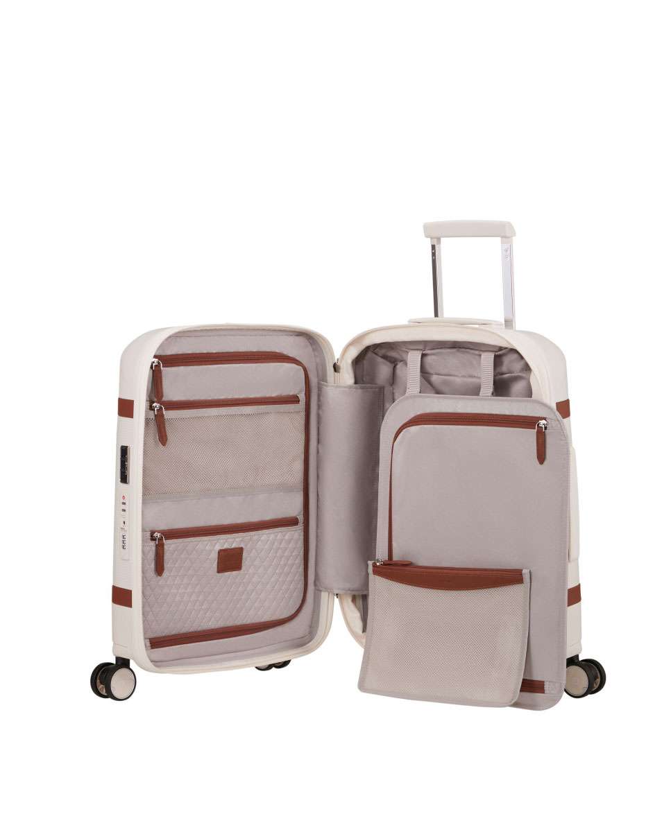 Mala De Cabine Image 55Cm 4 Rodas Expansível Marfim 38L Bege-3