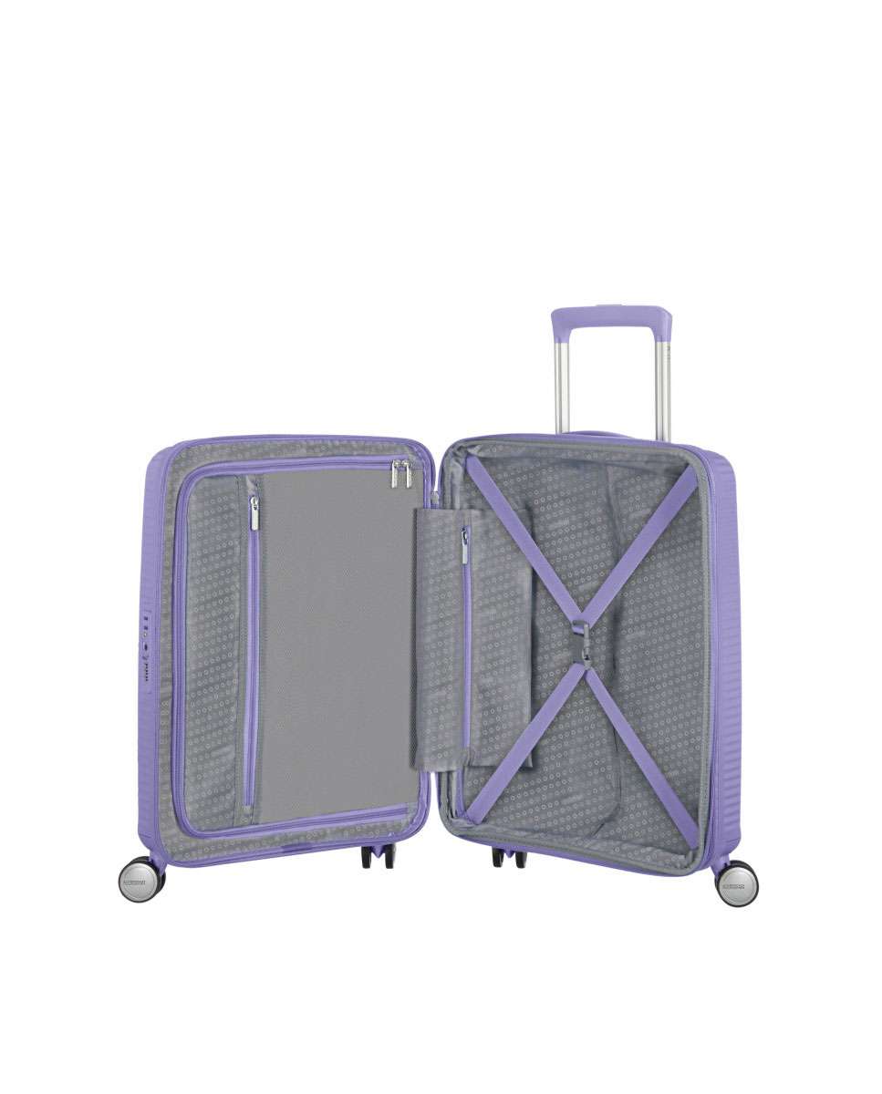 Mala de cabine Soundbox 55cm 4 rodas expansível lavanda 35.5L Lavanda-2