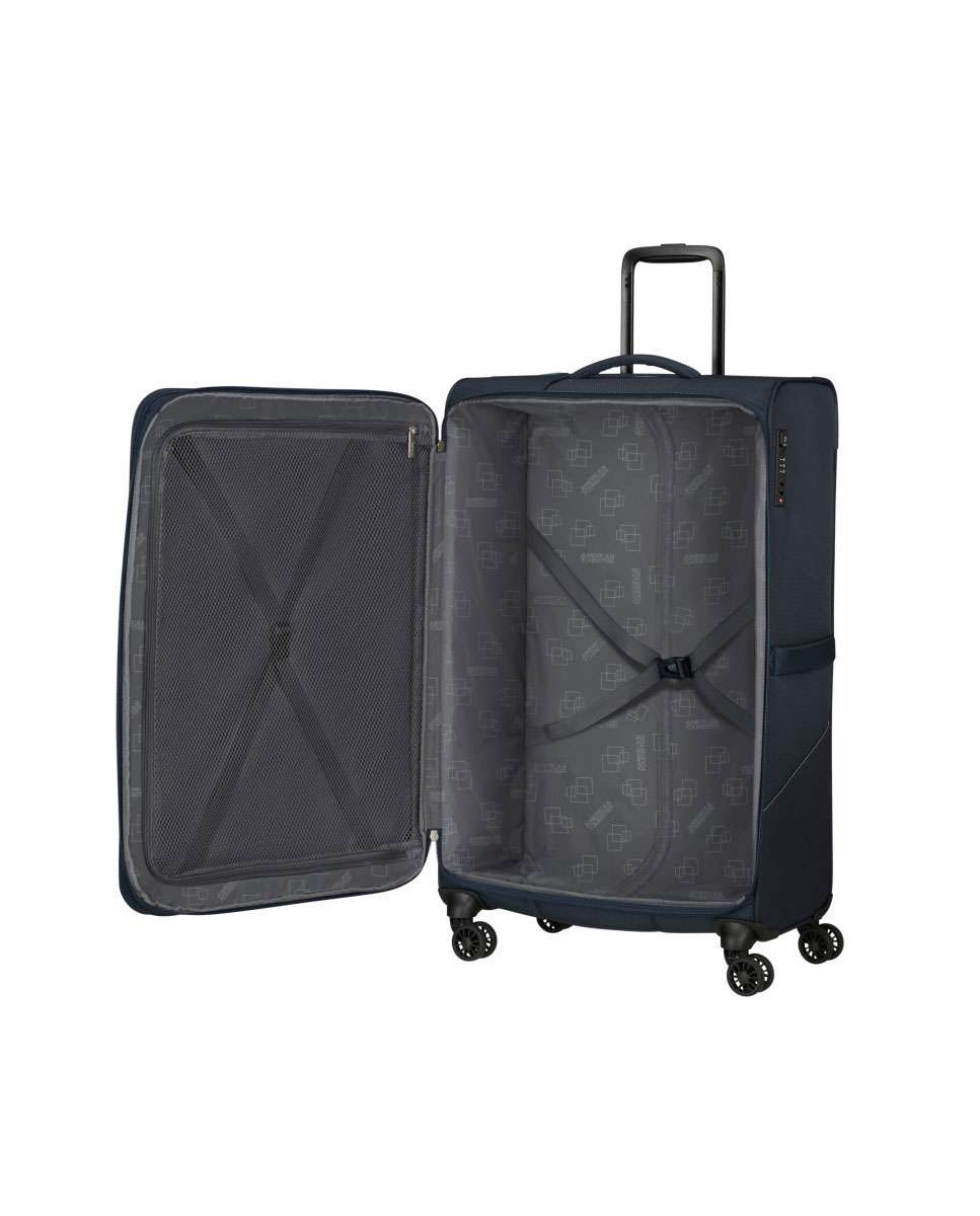 Mala de viagem grande Summerride 80cm com 4 rodas expansível zul-marinho 111L Azul-2