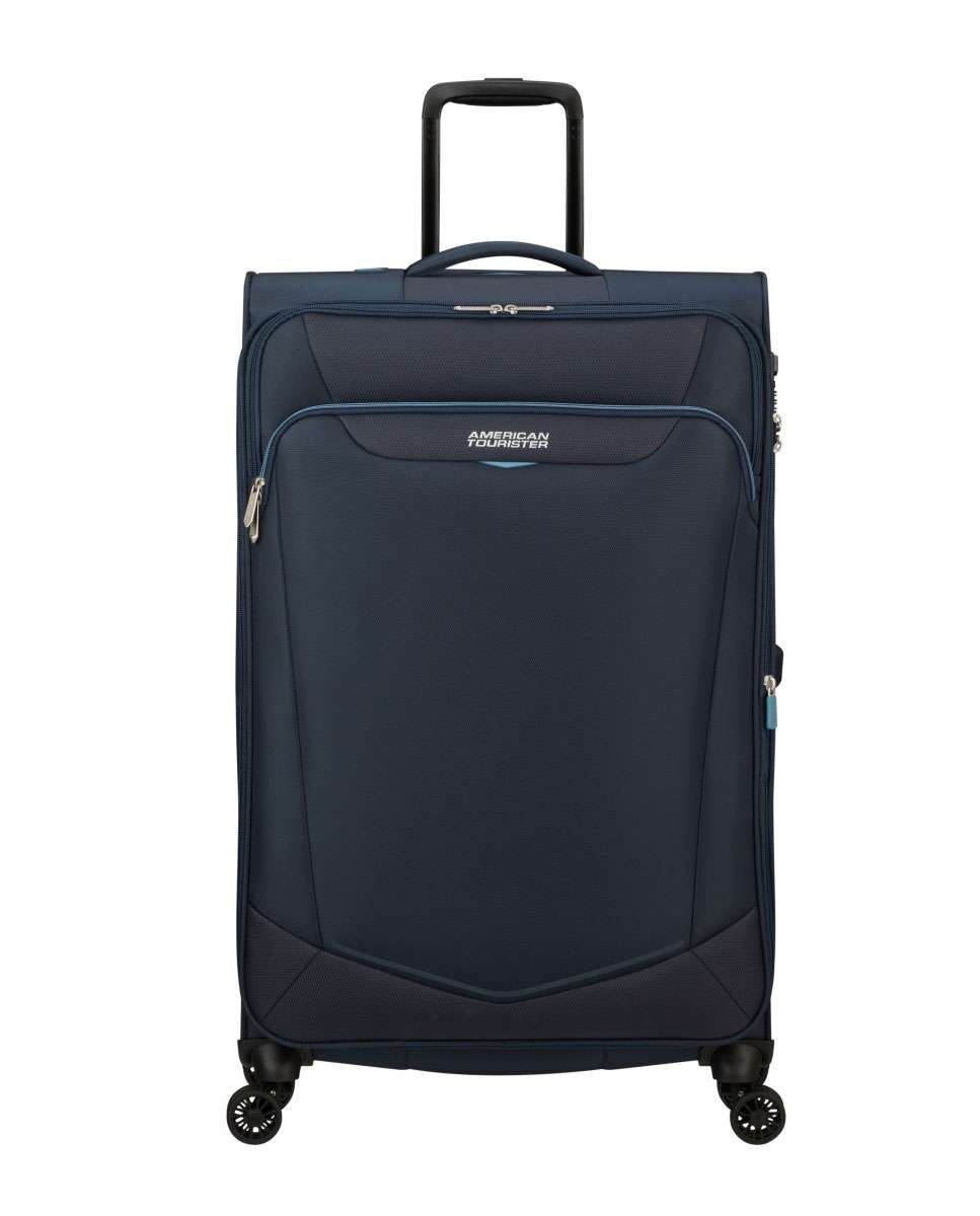 Mala de viagem grande Summerride 80cm com 4 rodas expansível zul-marinho 111L Azul-4