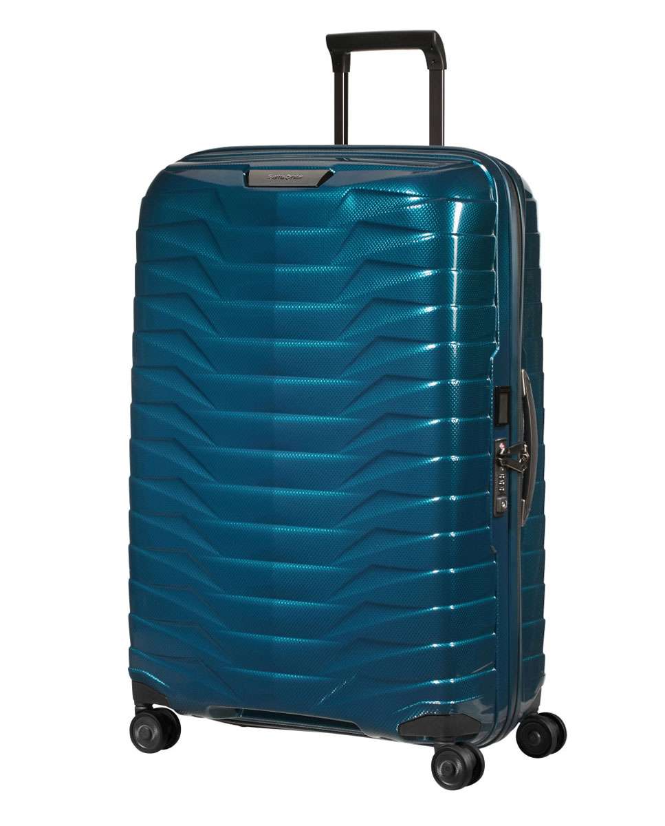 Mala de viagem grande Proxis 75cm 4 rodas azul petróleo 98L Azul-1