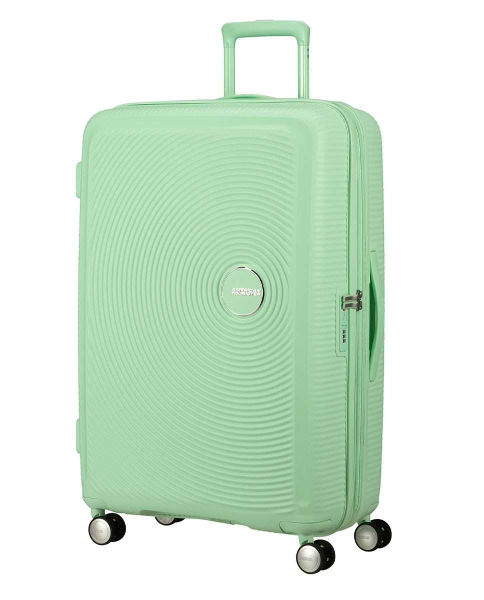 Mala de Viagem Grande Soundbox 77cm 4 Rodas Expansível Verde Pastel 97L Verde-1