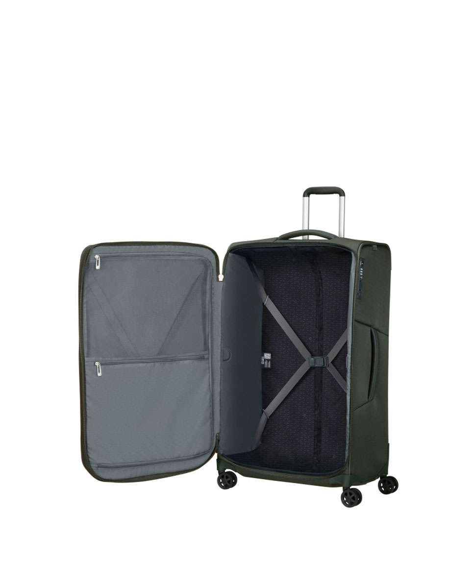 Mala de viagem grande Respark 79cm 4 rodas expansível verde floresta 124L Verde-2
