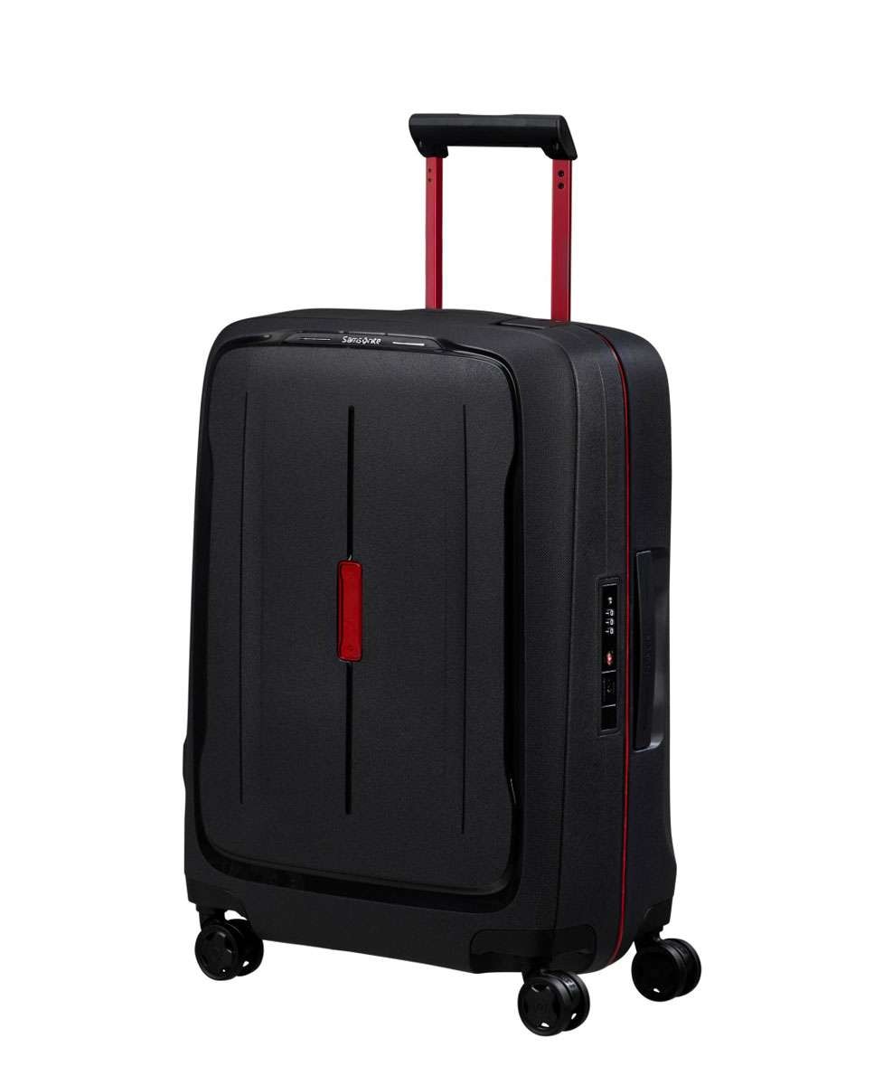 Imagem 0 de Mala de Cabine Essens 55cm 4 Rodas Preto/Vermelho 39L