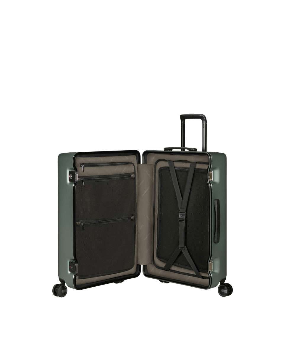 Mala de Viagem Média Focus 69cm 4 Rodas Caqui Mate 75L Verde-2