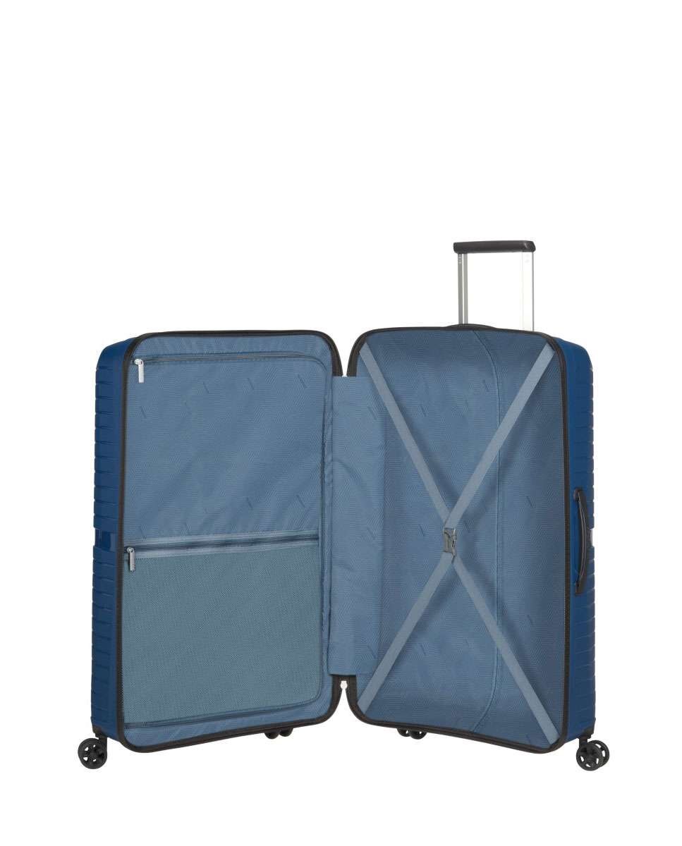 Mala de Viagem Grande Airconic 77cm 4 Rodas Azul Meia-Noite 101L Azul-2