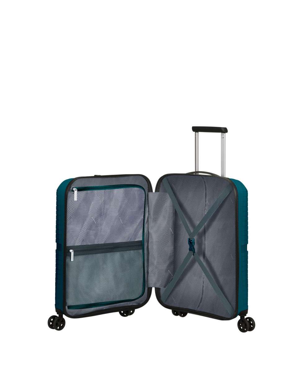 Mala de Cabine Airconic 55cm 4 Rodas Azul Oceano 33.5L Azul-2