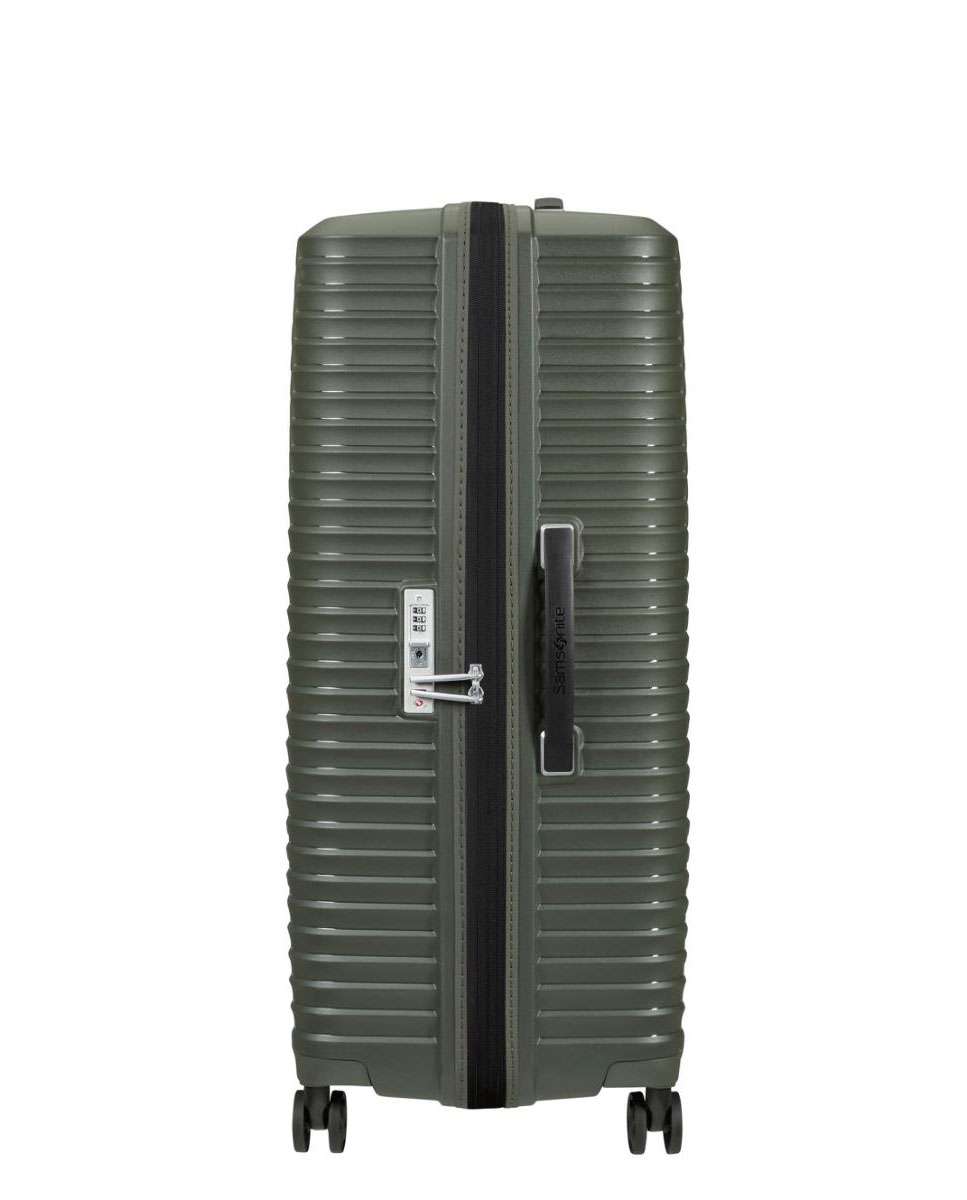 Mala de viagem grande Upscape 81cm 4 rodas expansível verde tropa 133L Verde-2