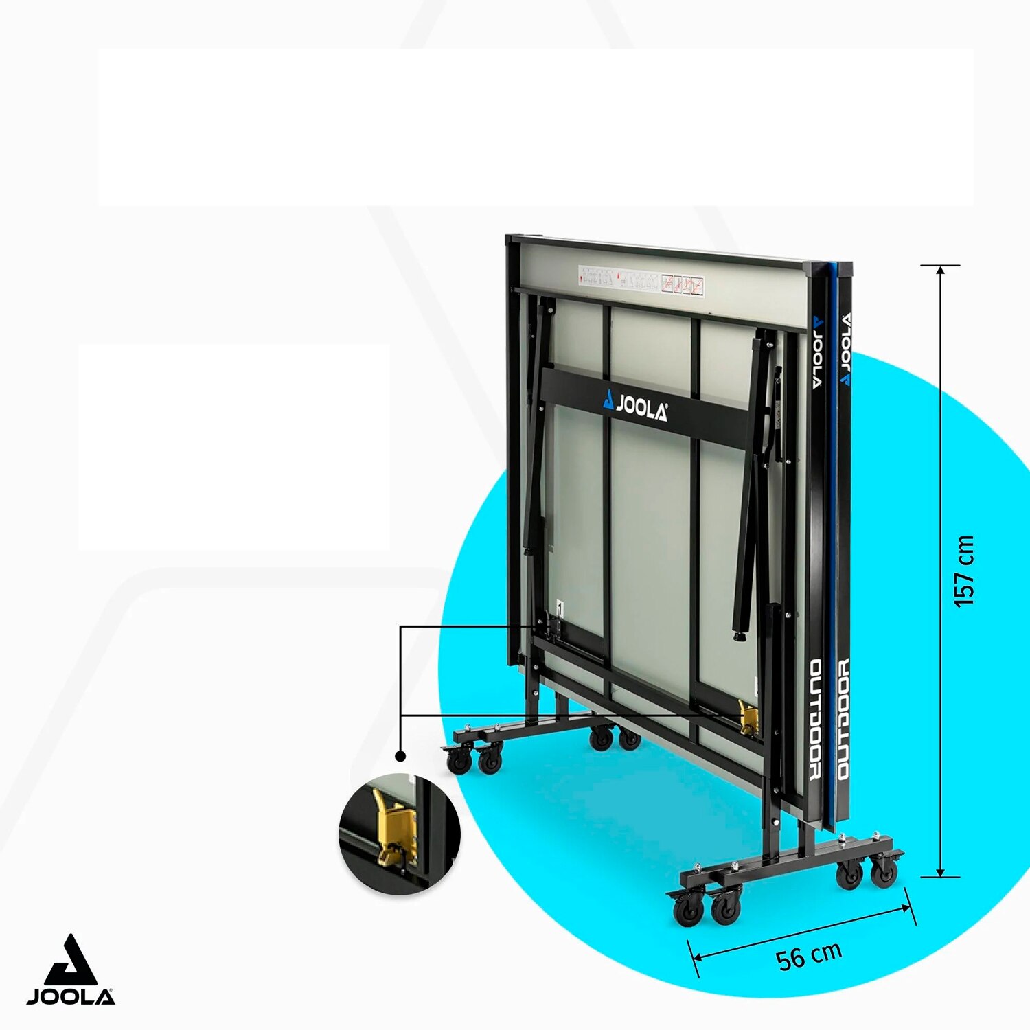Mesa de Ping Pong para Exterior J200a Rede Incluída Joola, Montagem Não Incluída Cinzento-10
