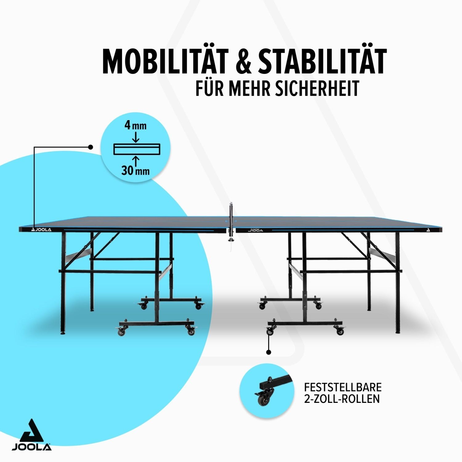 Mesa de Ping Pong para Exterior J100a Rede Incluída Joola, Montagem Não Incluída Cinzento-escuro-9