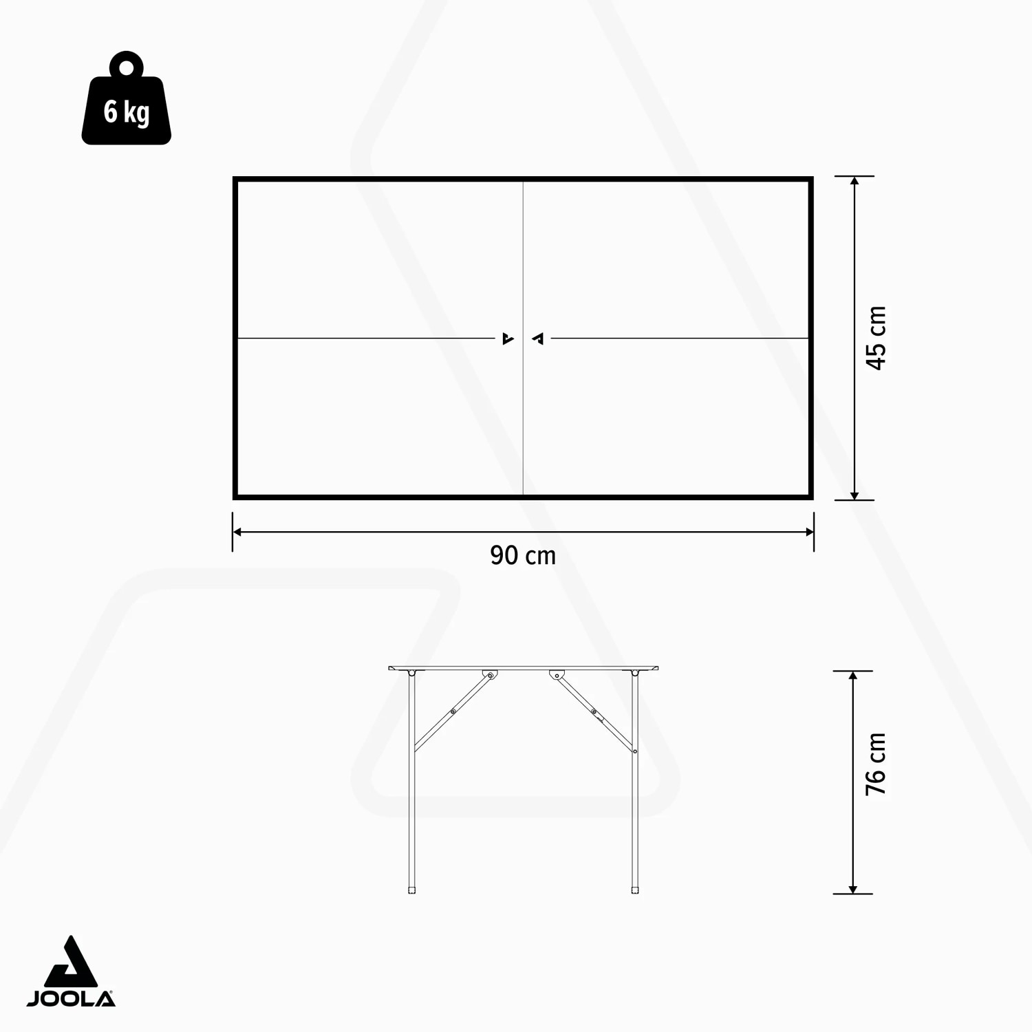 Mesa de Ping Pong para Interior Mini Rede Incluída Joola Azul-6